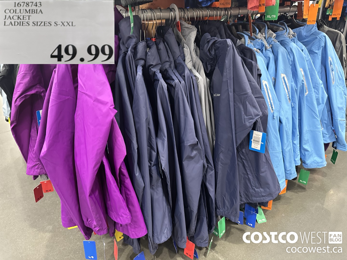 1678743 COLUMBIA JACKET LADIES SIZES S-XXL $49.99