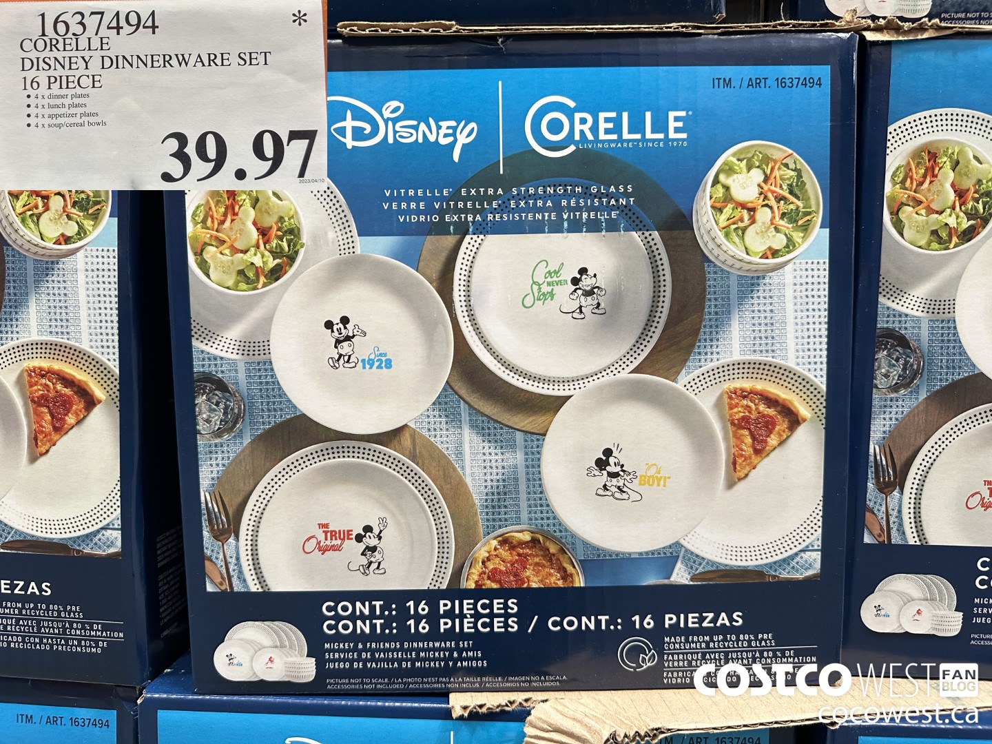 1637494 CORELLE DISNEY DINNERWARE SET 16 PIECE $39.97