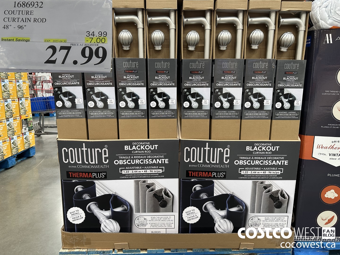 1686932 COUTURE CURTAIN ROD 48