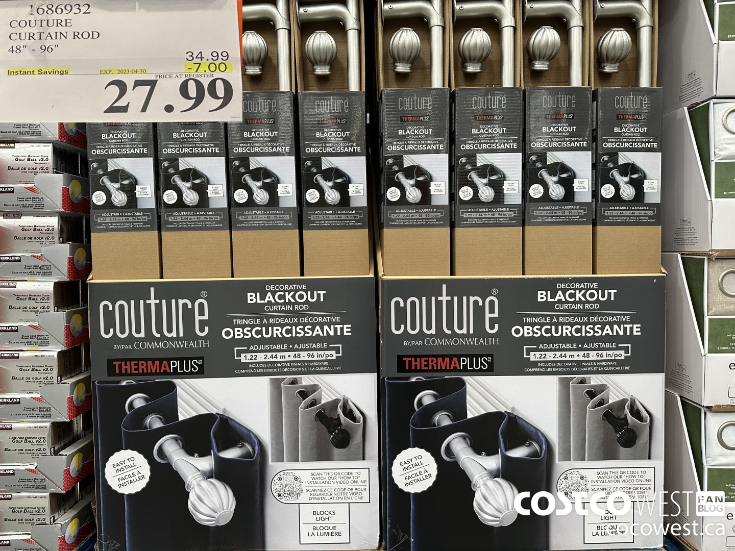 1686932 COUTURE CURTAIN ROD 48