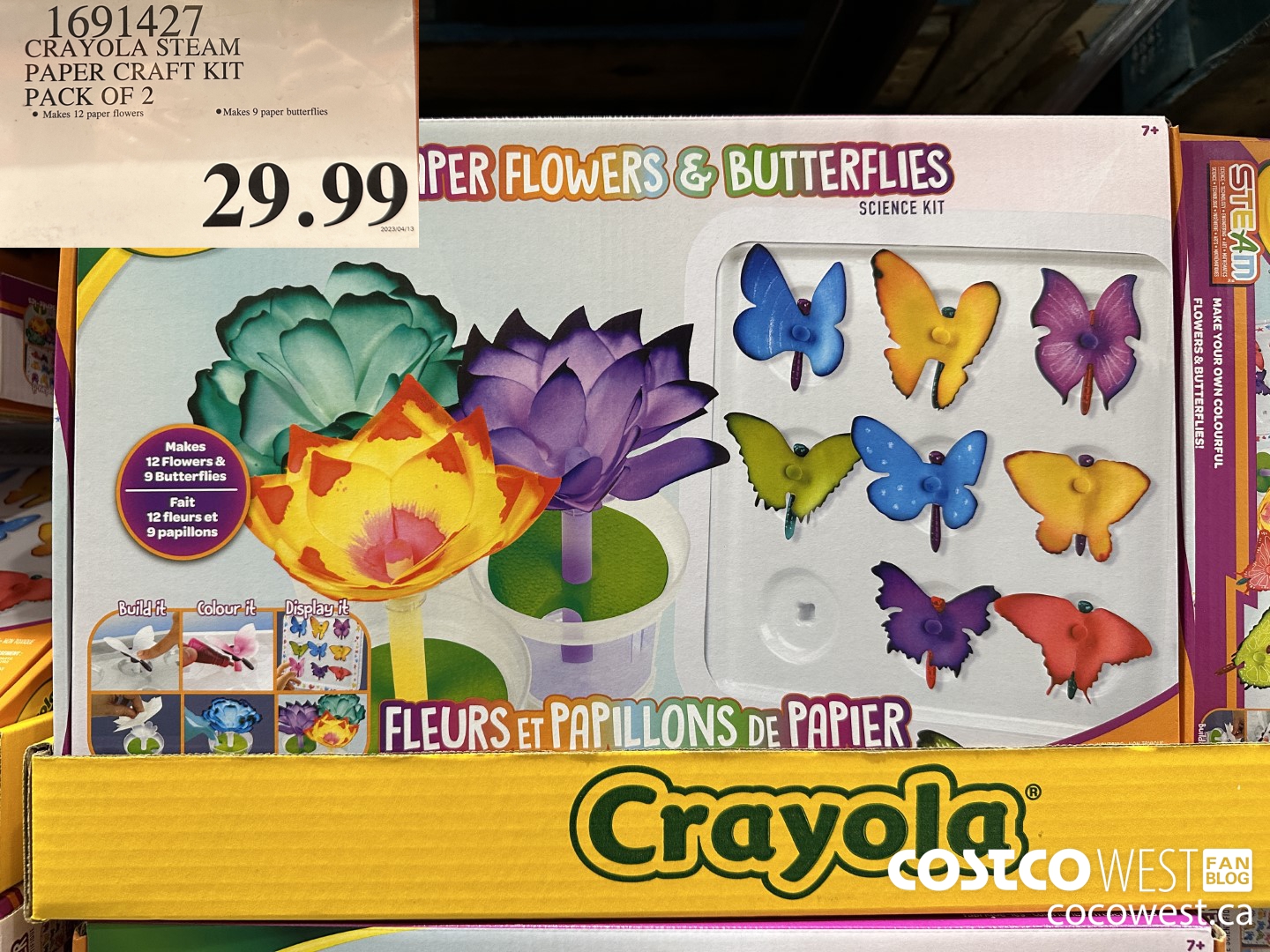 1691427 CRAYOLA STEAM PAPER CRAFT KIT PACK OF 2 $29.99