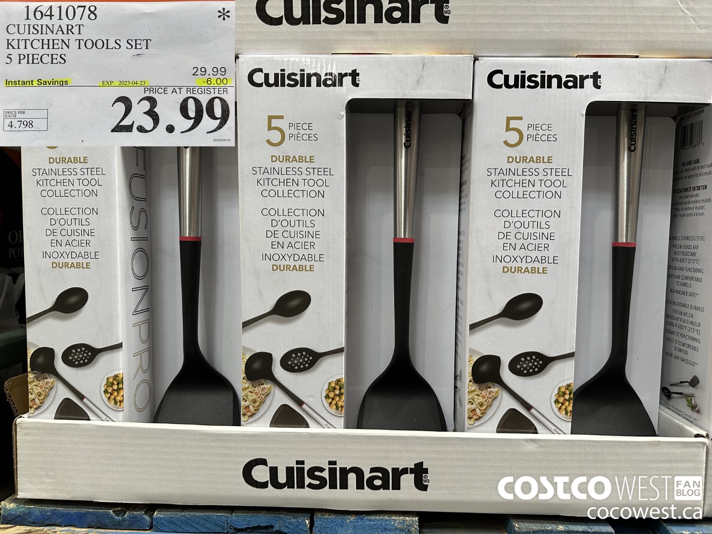 1641078 CUISINART KITCHEN TOOL SET 5 PIECES ($6.00 INSTANT SAVINGS EXPIRES ON 2023-04-23) $23.99