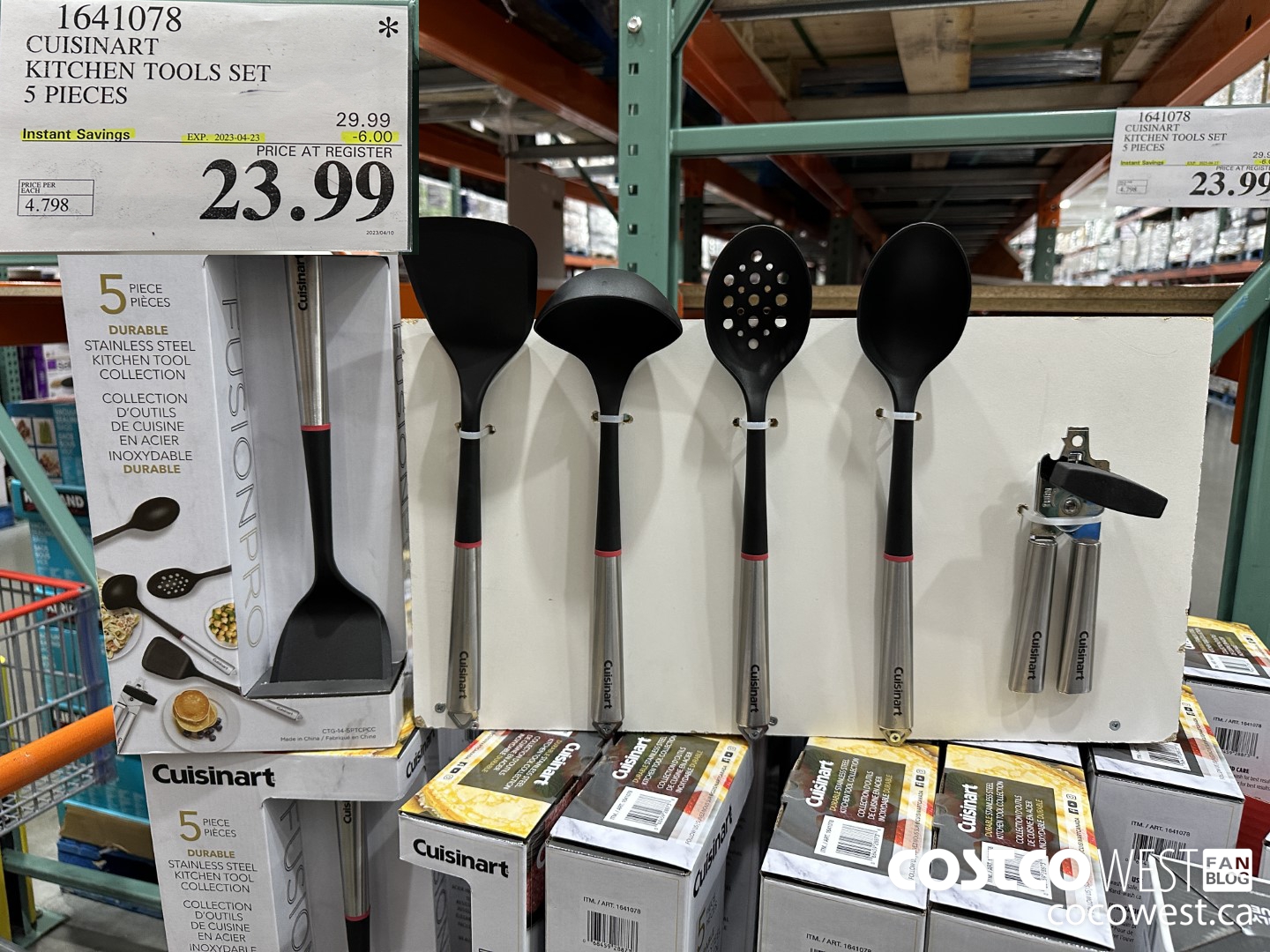 1641078 CUISINART KITCHEN TOOL SET 5 PIECES ($6.00 INSTANT SAVINGS EXPIRES ON 2023-04-23) $23.99