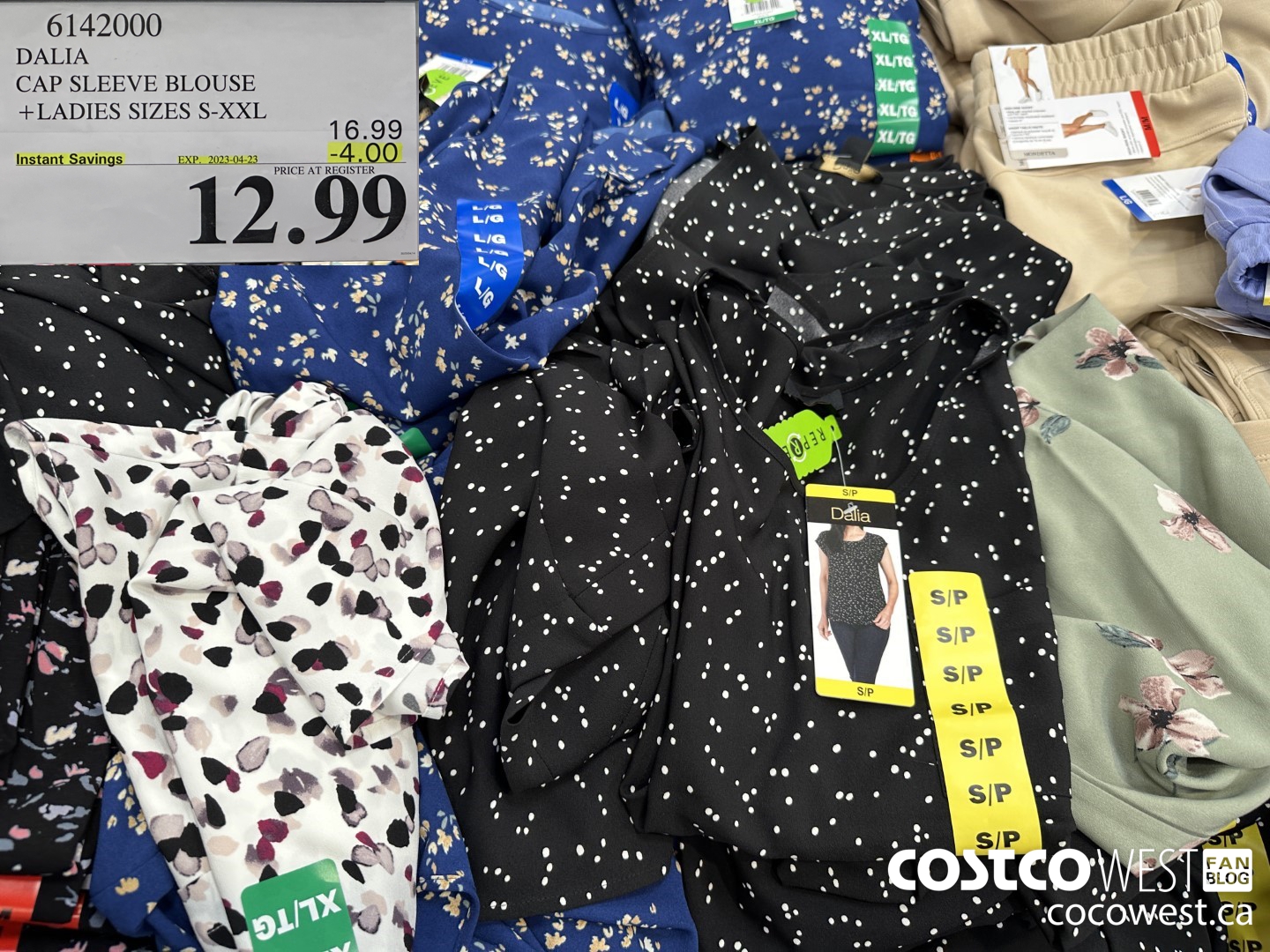 6142000 DALIA CAP SLEEVE BLOUSE LADIES SIZES S-XXL ($4.00 INSTANT SAVINGS EXPIRES ON 2023-04-23) $12.99