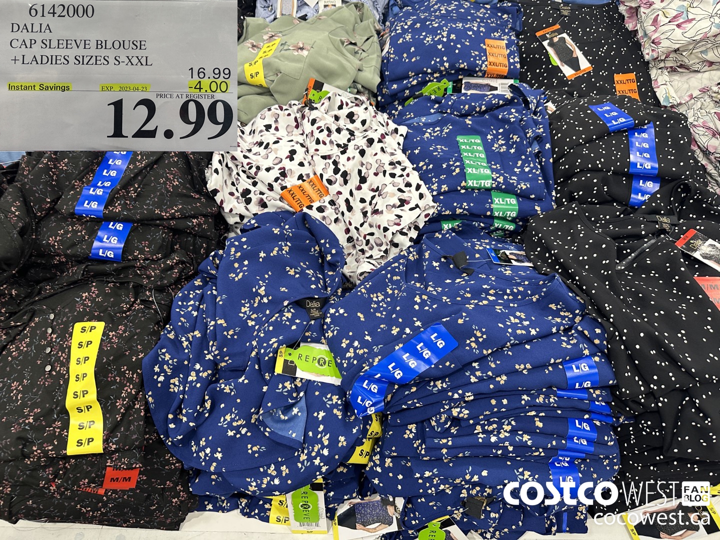 6142000 DALIA CAP SLEEVE BLOUSE LADIES SIZES S-XXL ($4.00 INSTANT SAVINGS EXPIRES ON 2023-04-23) $12.99