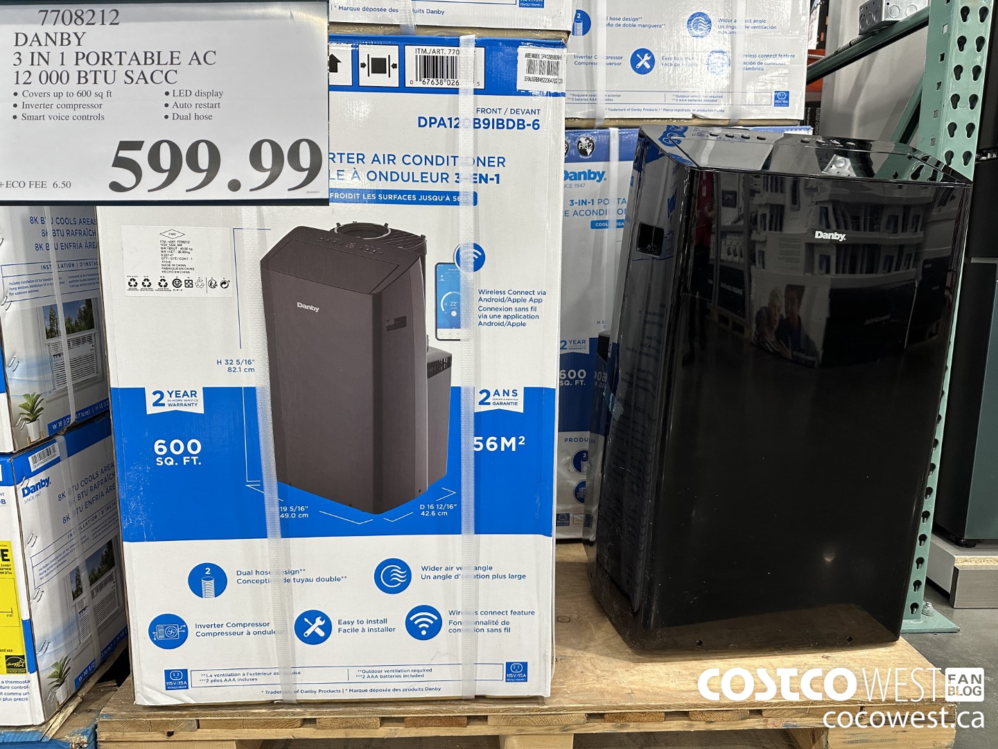 7708212 DANBY 3 IN 1 PORTABLE AC 12 000 BTU SACC $599.99