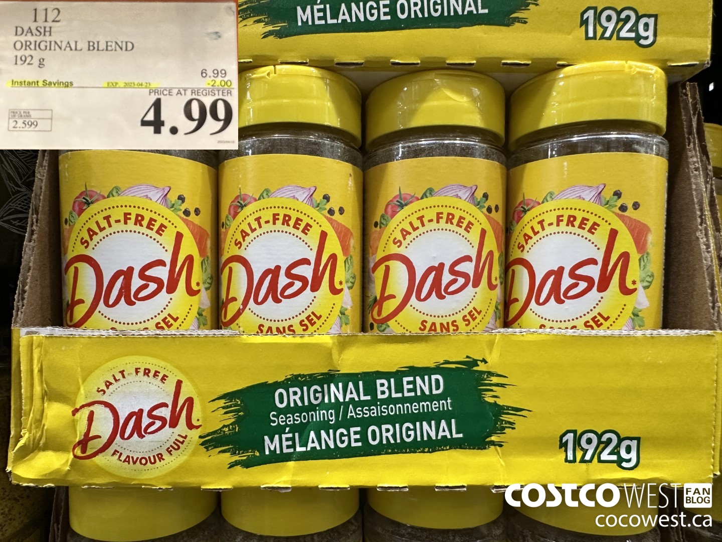 112 DASH ORIGINAL BLEND 192 g ($2.00 INSTANT SAVINGS EXPIRES ON 2023-04-23) $4.99