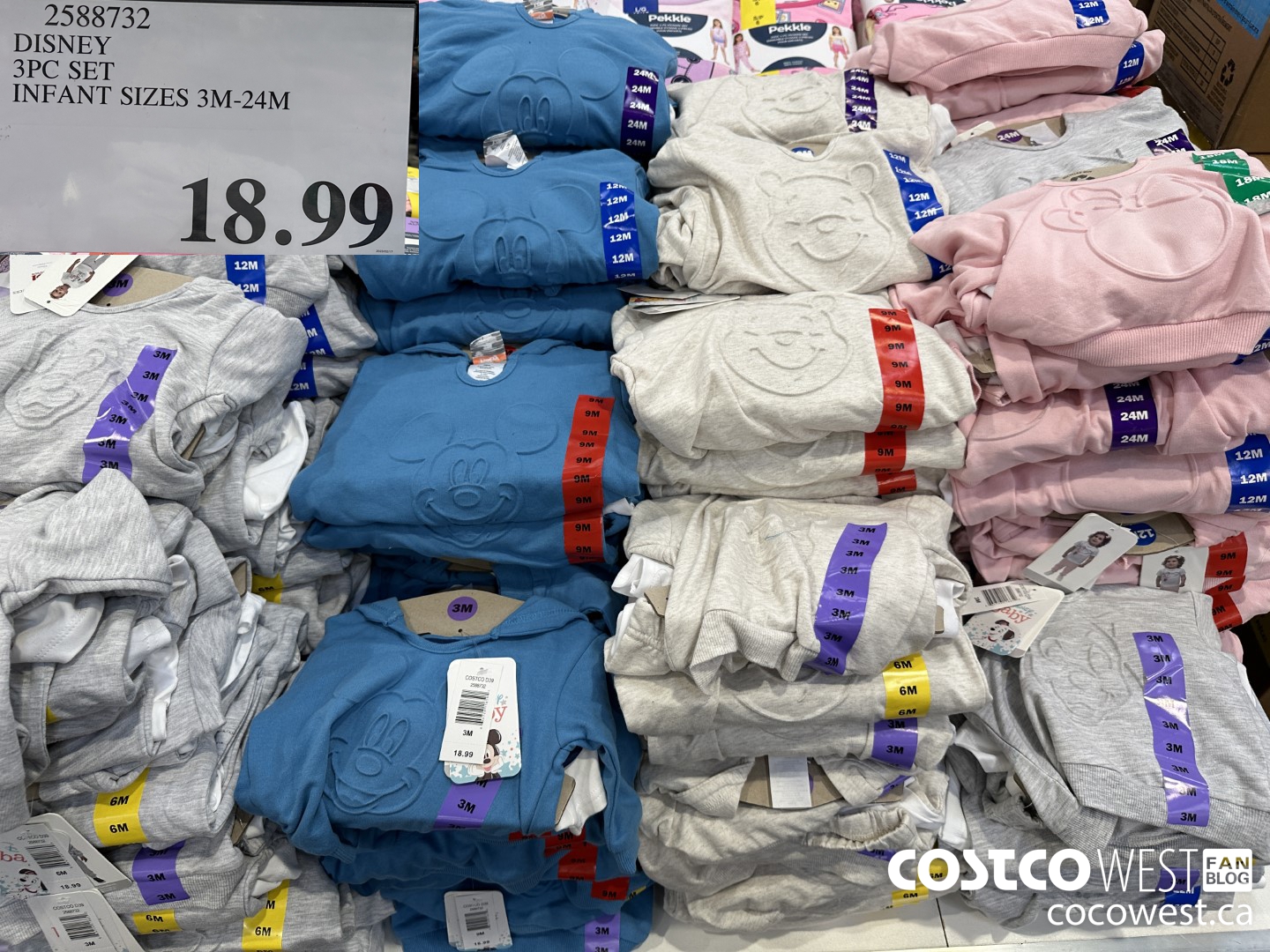2588732 DISNEY 3PC SET INFANT SIZES 3M-24M $18.99