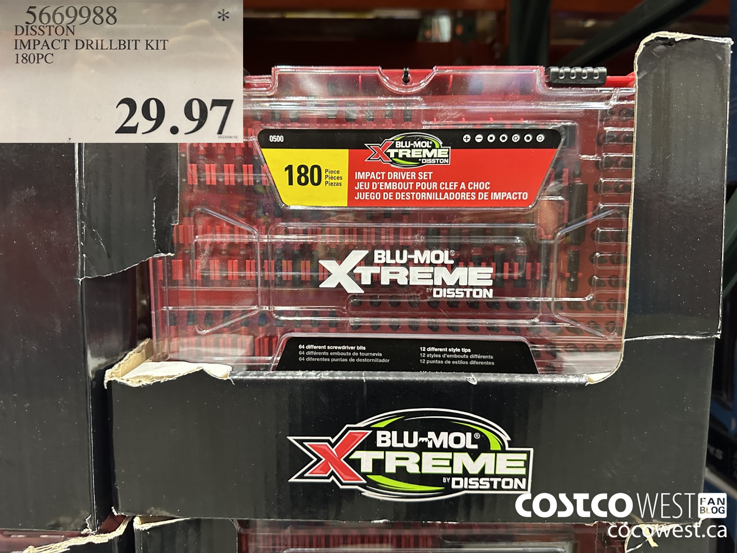 5669988 DISSTON IMPACT DRILLBIT KIT 180PC $29.97