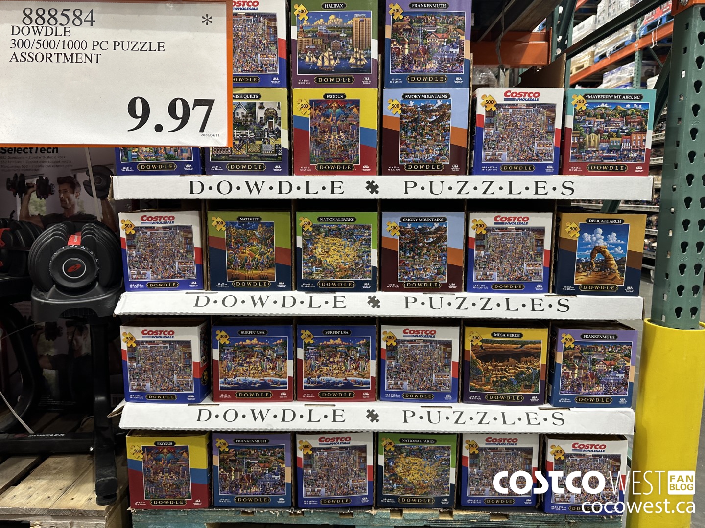 888584 DOWDLE PUZZLE ASSORTMENT 100/500/1000 PIECES $9.97