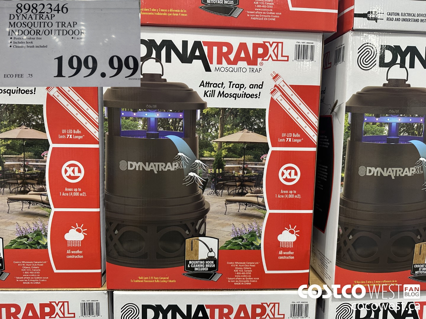 8982346 DYNATRAP MOSQUITO TRAP INDOOR/OUTDOOR $199.99