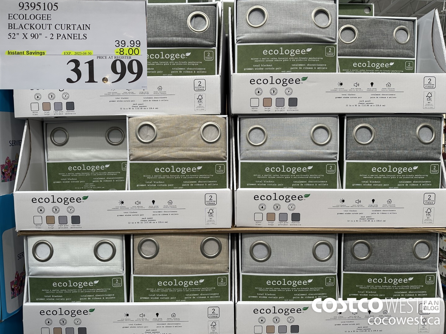 9395105 ECOLOGEE BLACKOUT CURTAIN 52