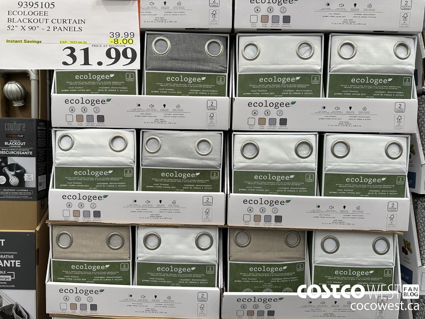 9395105 ECOLOGEE BLACKOUT CURTAIN 52
