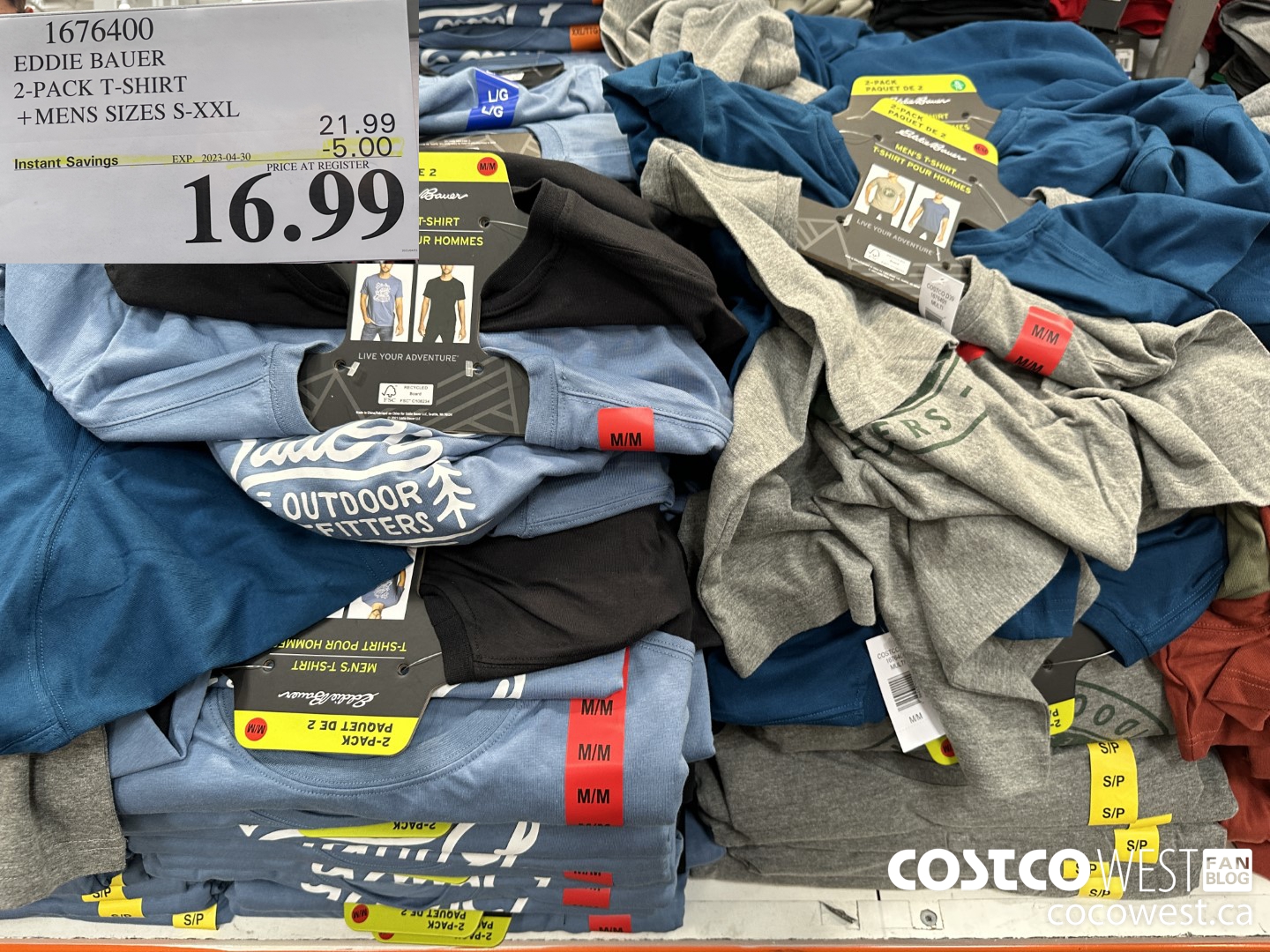 1676400 EDDIE BAUER 2-PACK T-SHIRT MENS SIZES S-XXL ($5.00 INSTANT SAVINGS EXPIRES ON 2023-04-30) $16.99