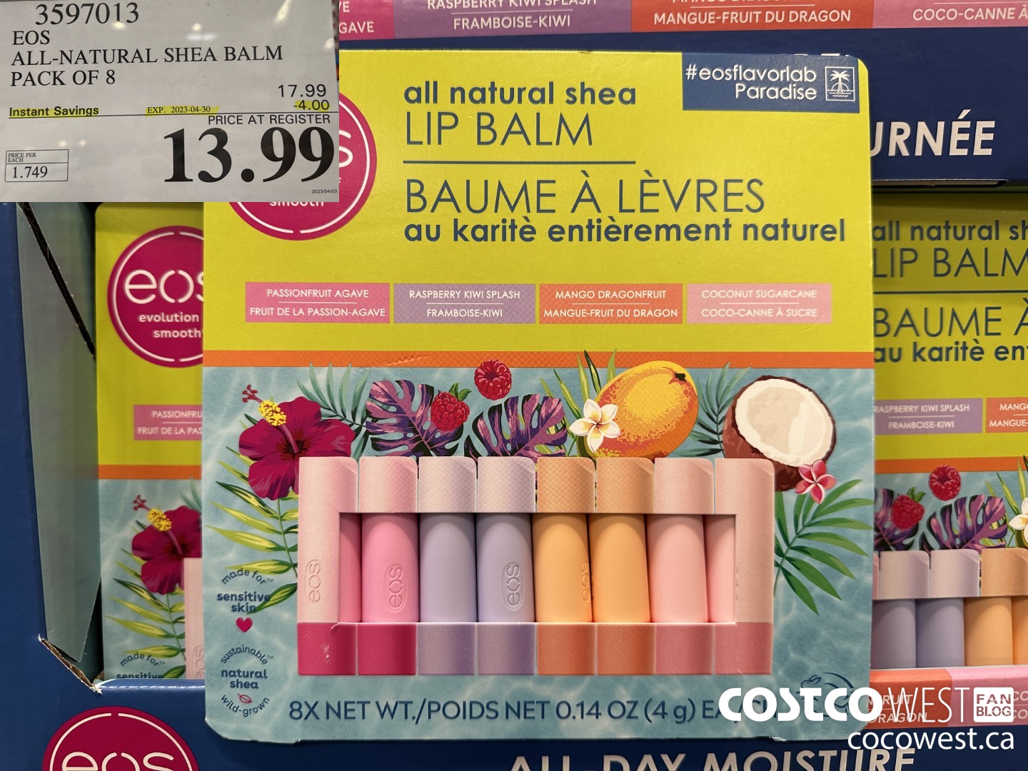 3597013 EOS ALL-NATURAL SHEA BALM PACK OF 8 ($4.00 INSTANT SAVINGS EXPIRES ON 2023-04-30) $13.99