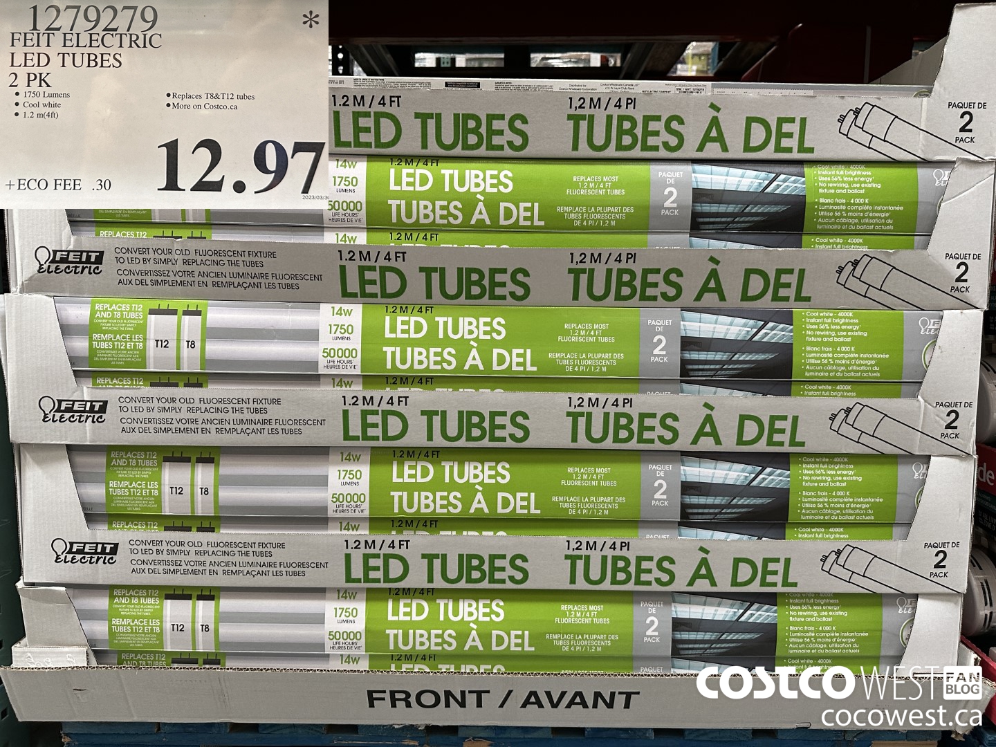 1279279 FEIT ELECTRIC LED TUBES 2 PK $12.97