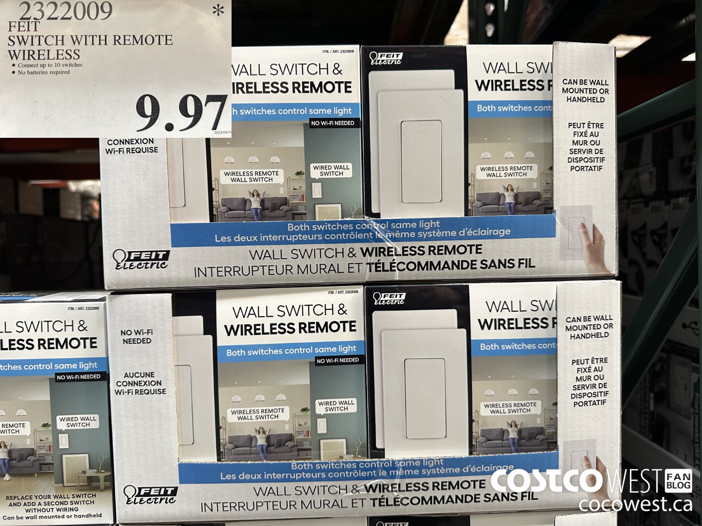 2322009 FEIT SWITCH WITH REMOTE WIRELESS $9.97