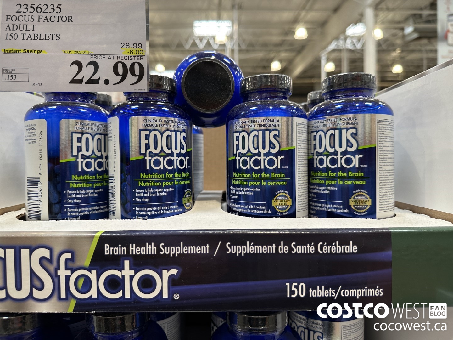 2356235 FOCUS FACTOR ADULT 150 TABLETS ($6.00 INSTANT SAVINGS EXPIRES ON 2023-04-30) $22.99