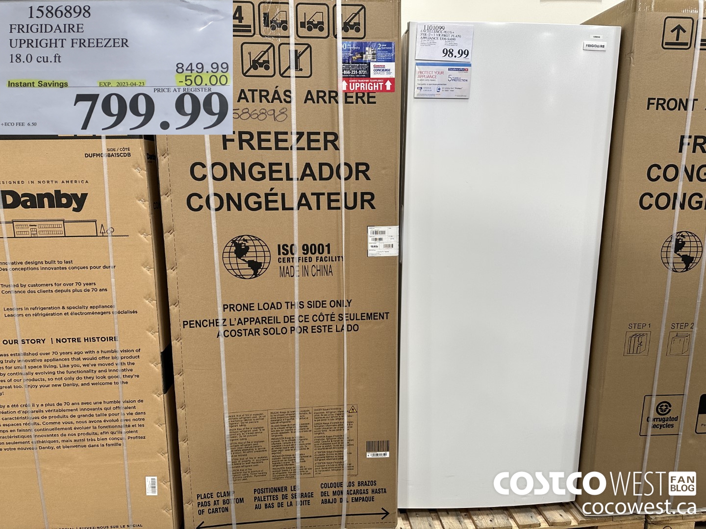 1586898 FRIGIDAIRE UPRIGHT FREEZER 18.0 CU.FT ($50.00 INSTANT SAVINGS EXPIRES ON 2023-04-23) $799.99