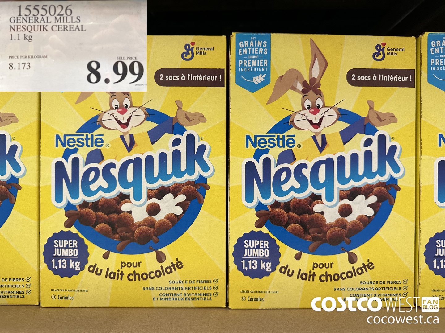 1555026 GENERAL MILLS NESQUIK CEREAL 1.1 kg $8.99