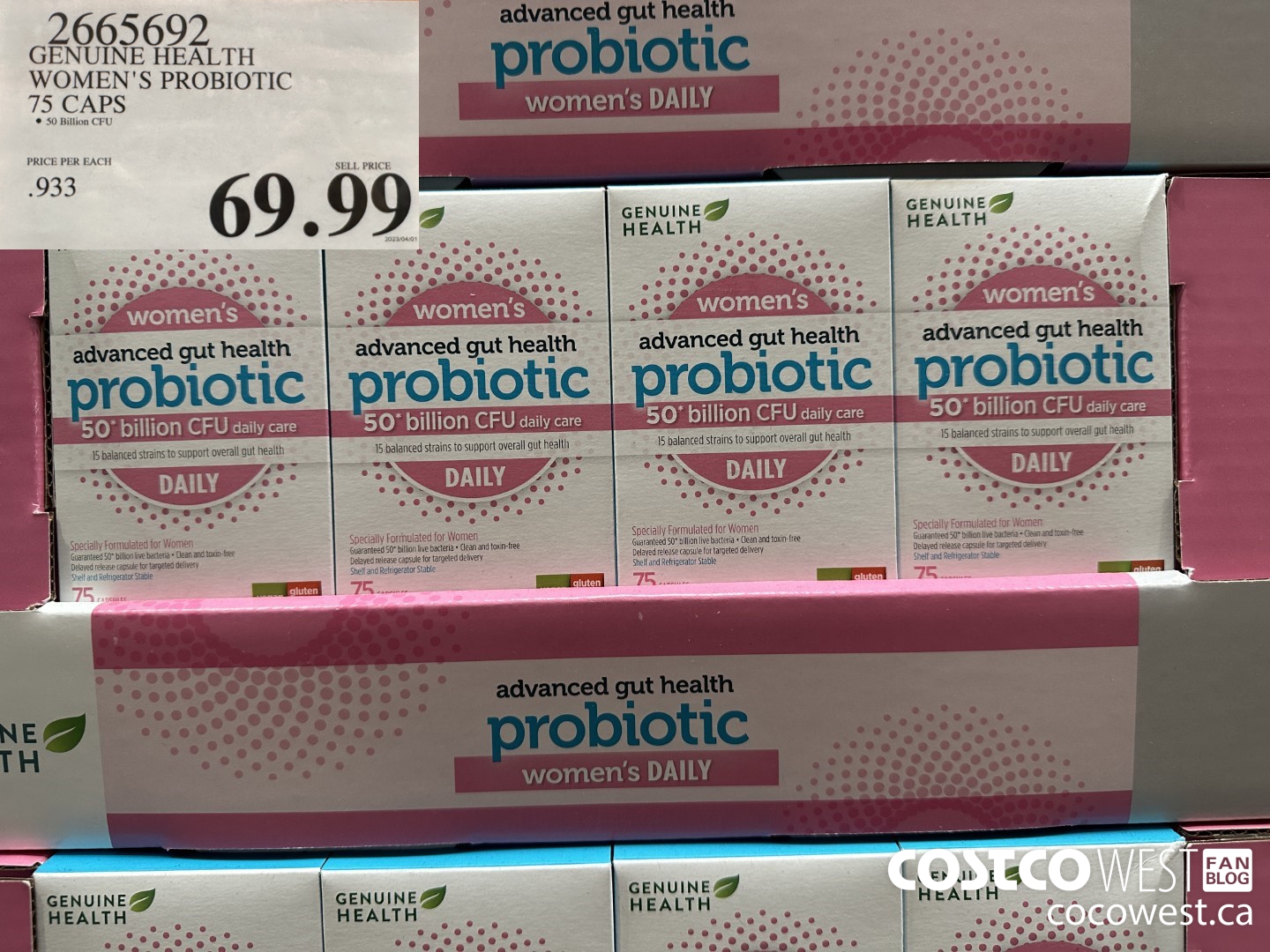2665692 GENUINE HEALTH WOMEN'S PROBIOTIC 73 CAPS $69.99