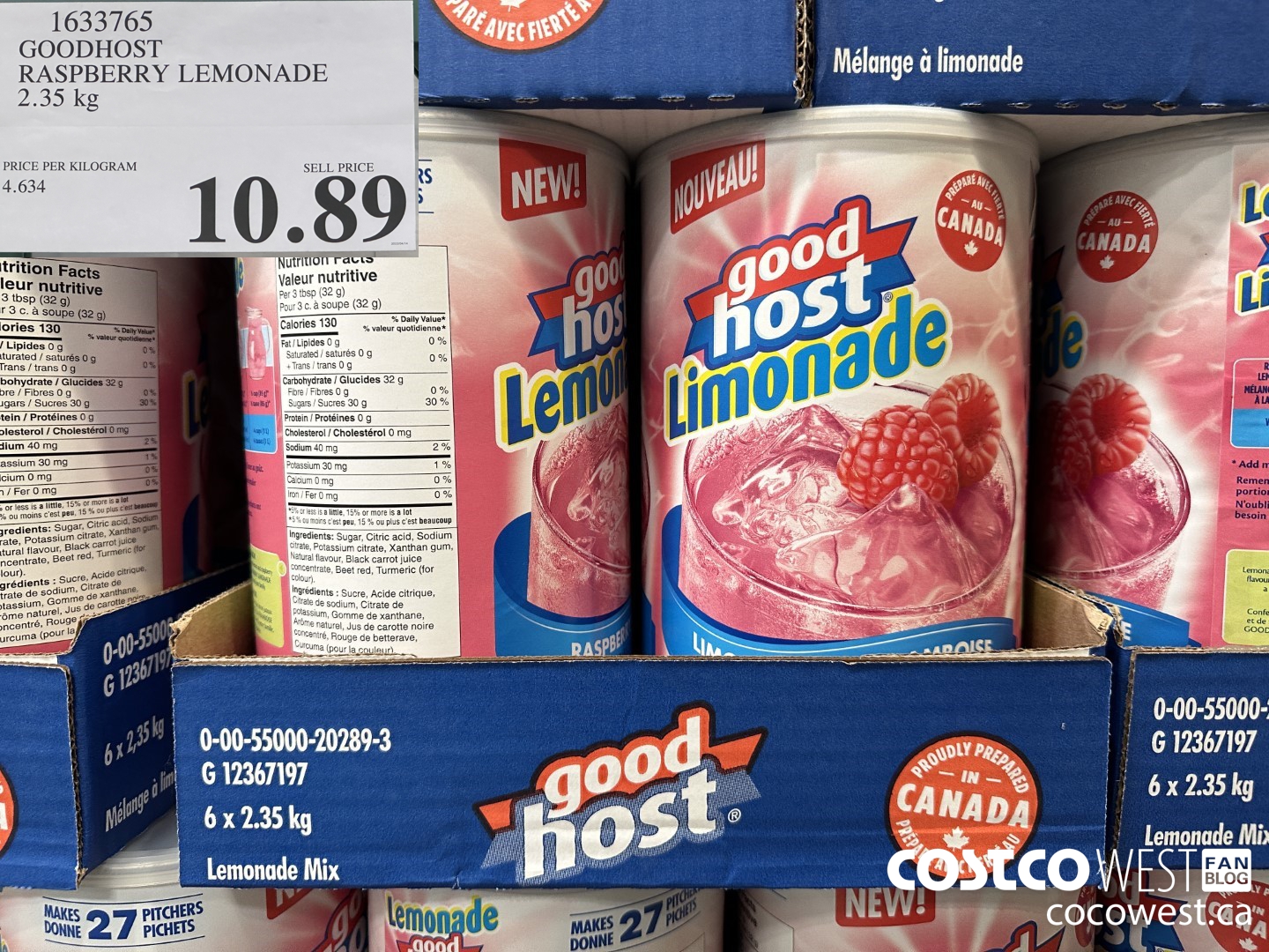 1633765 GOODHOST RASPBERRY LEMONADE 2.35 kg  $10.89