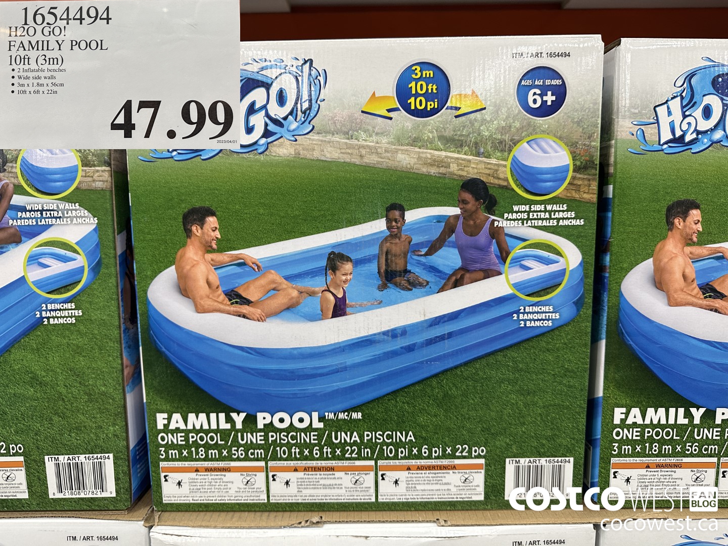 1654494 H20 GO! FAMILY POOL 10ft (3m) $47.99