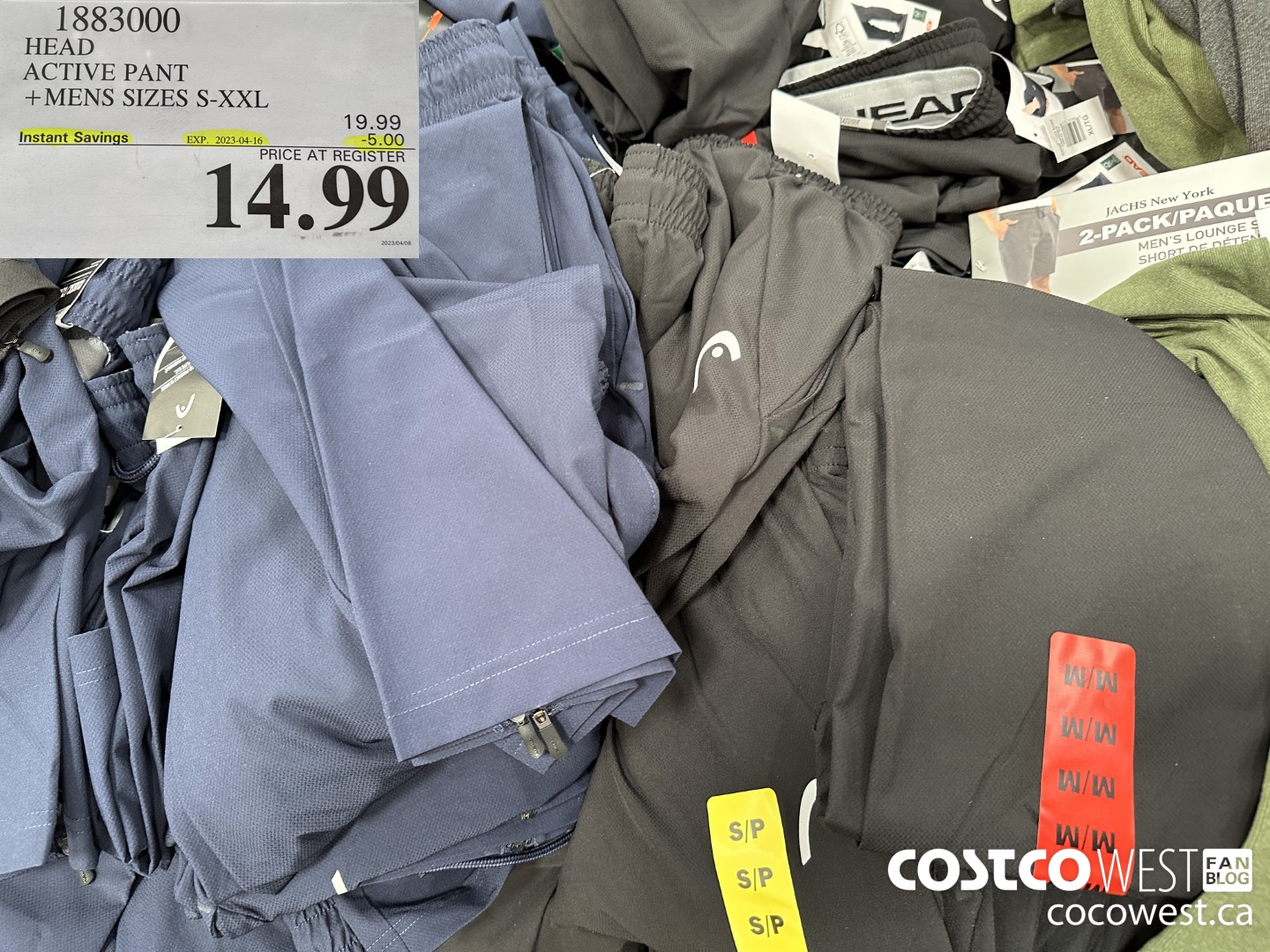 1883000 HEAD ACTIVE PANT MENS SIZES S-XXL ($5.00 INSTANT SAVINGS EXPIRES ON 2023-04-16) $14.99