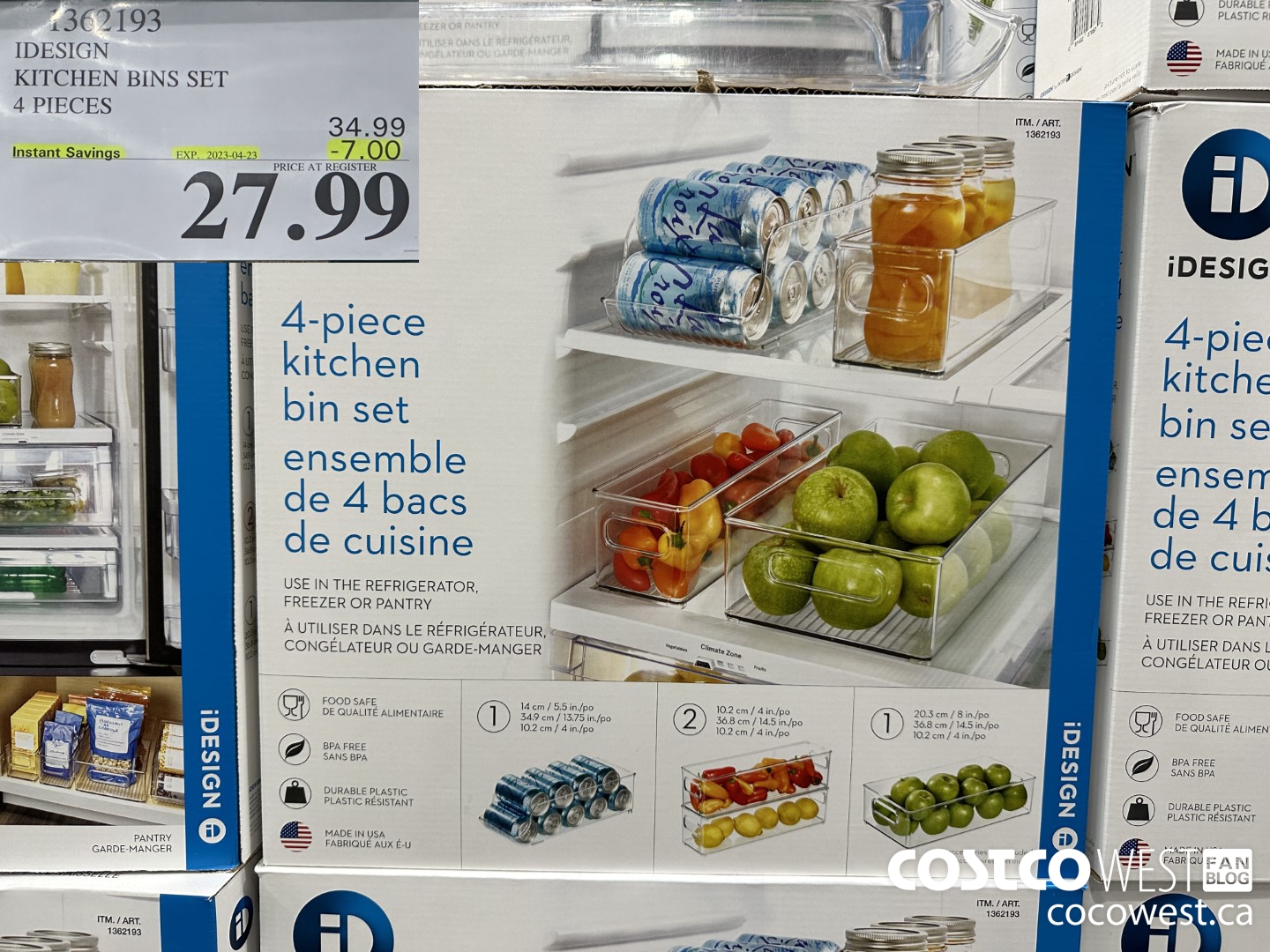 1362193 IDESIGN KITCHEN BIN SET 4 PIECE ($7.00 INSTANT SAVINGS EXPIRES ON 2023-04-23) $27.99