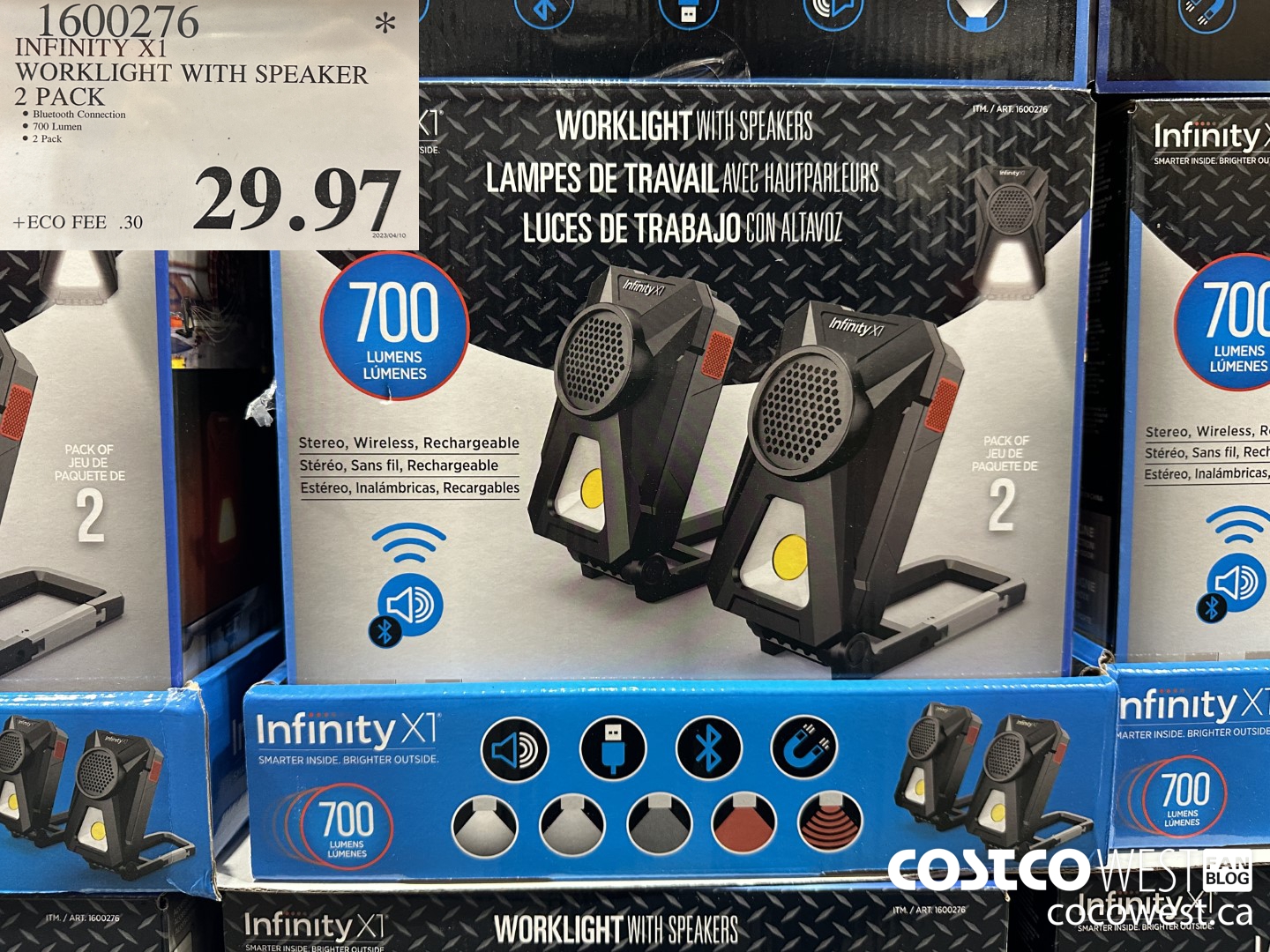 1600276 INFINITY X1 WORKLIGHT WITH SPEAKER 2 PACK $29.97