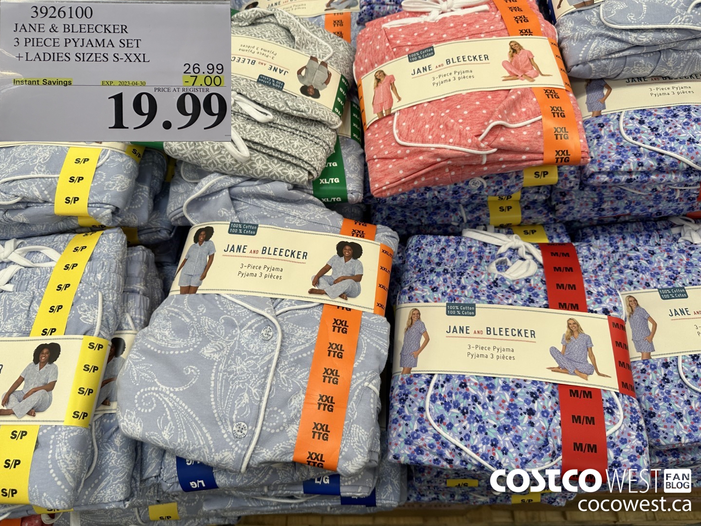 3926100 JANE & BLEECKER 3 PIECE PYJAMA SET LADIES SIZES S-XXL ($7.00 INSTANT SAVINGS EXPIRES ON 2023-04-30) $19.99