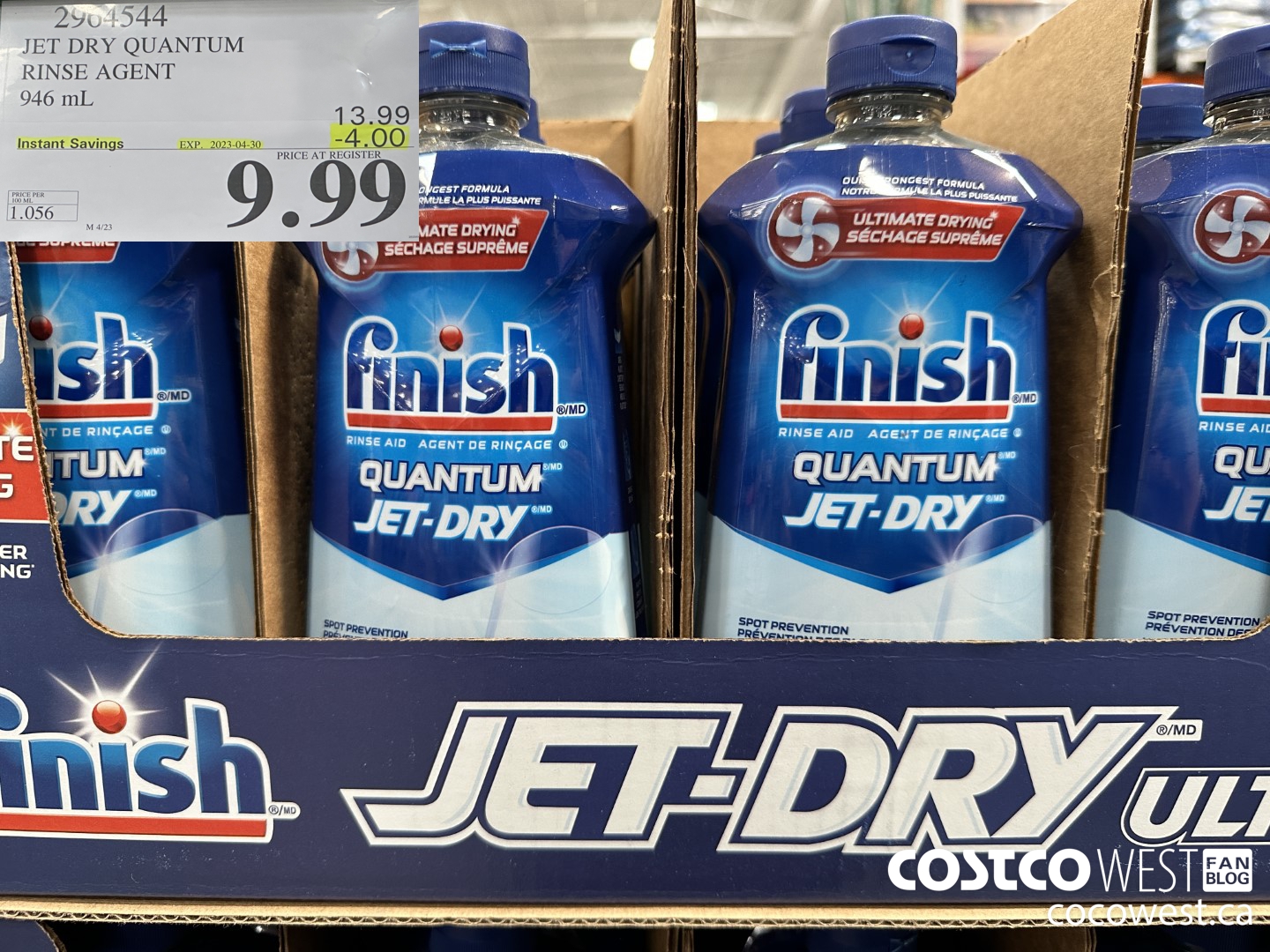 2964544 JET DRY ULTRA RINSE AGENT 946 mL ($4.00 INSTANT SAVINGS EXPIRES ON 2023-04-30) $9.99