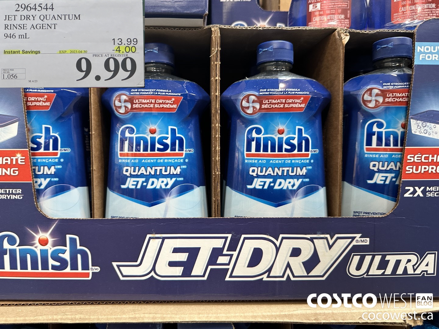 2964544 JET DRY ULTRA RINSE AGENT 946 mL ($4.00 INSTANT SAVINGS EXPIRES ON 2023-04-30) $9.99