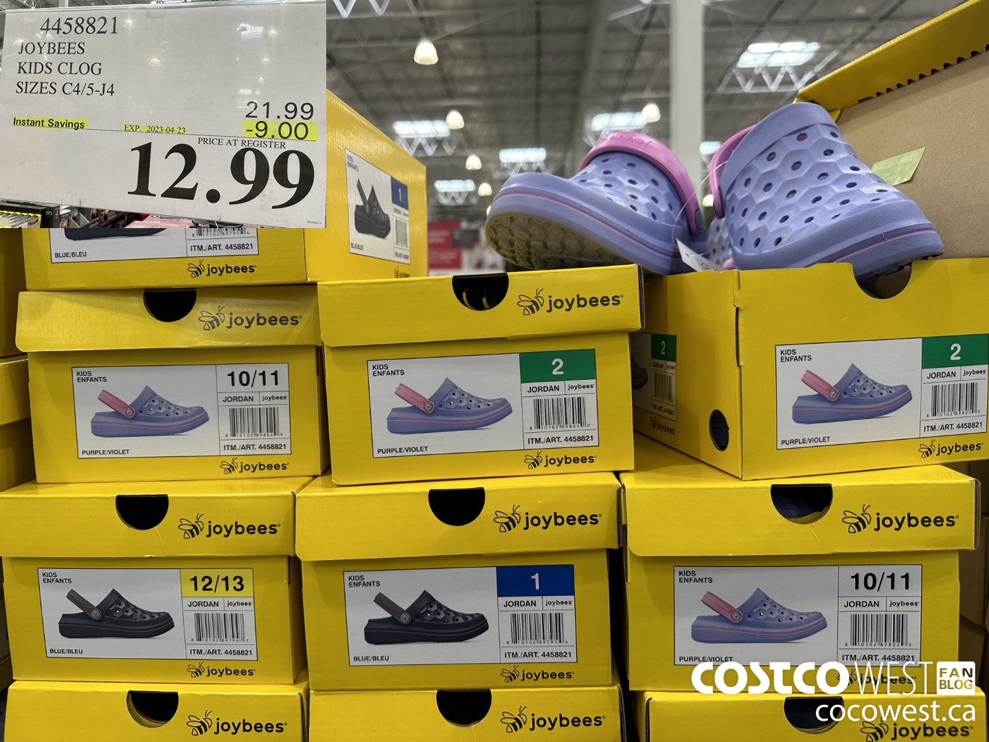 4458821 JOYBEES KIDS CLOG SIZES C4/5-J4  ($9.00 INSTANT SAVINGS EXPIRES ON 2023-04-23) $12.99