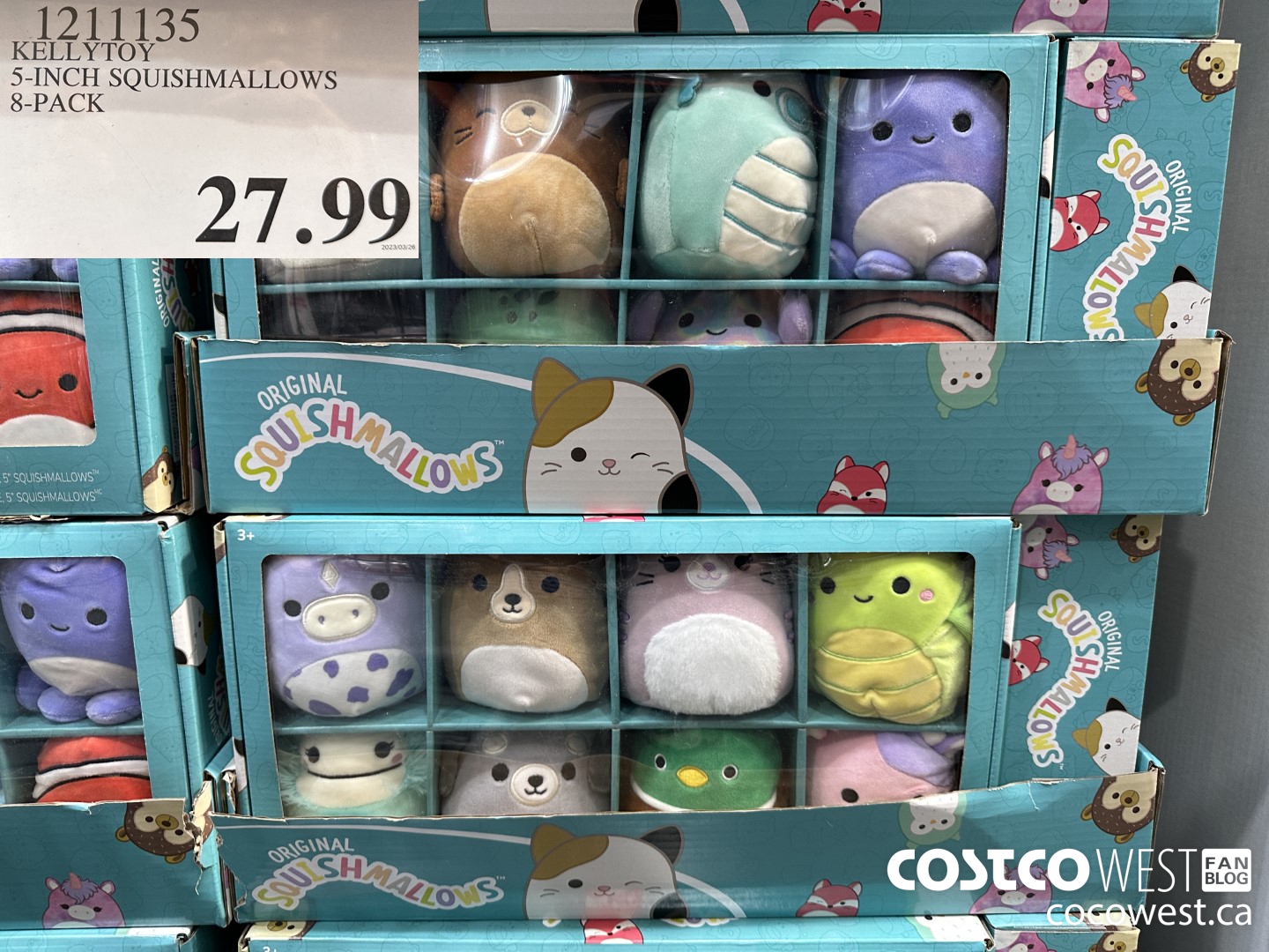 1211135 KELLYTOY 5-INCH SQUISHMALLOWS 8-PACK  $27.99