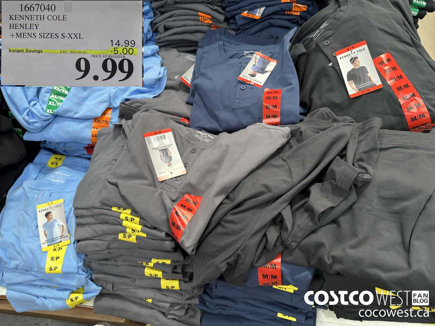 1667040 KENNETH COLE SHORT SLEEVE HENLEY MENS SIZES S-XXL ($5.00 INSTANT SAVINGS EXPIRES ON 2023-04-16) $9.99