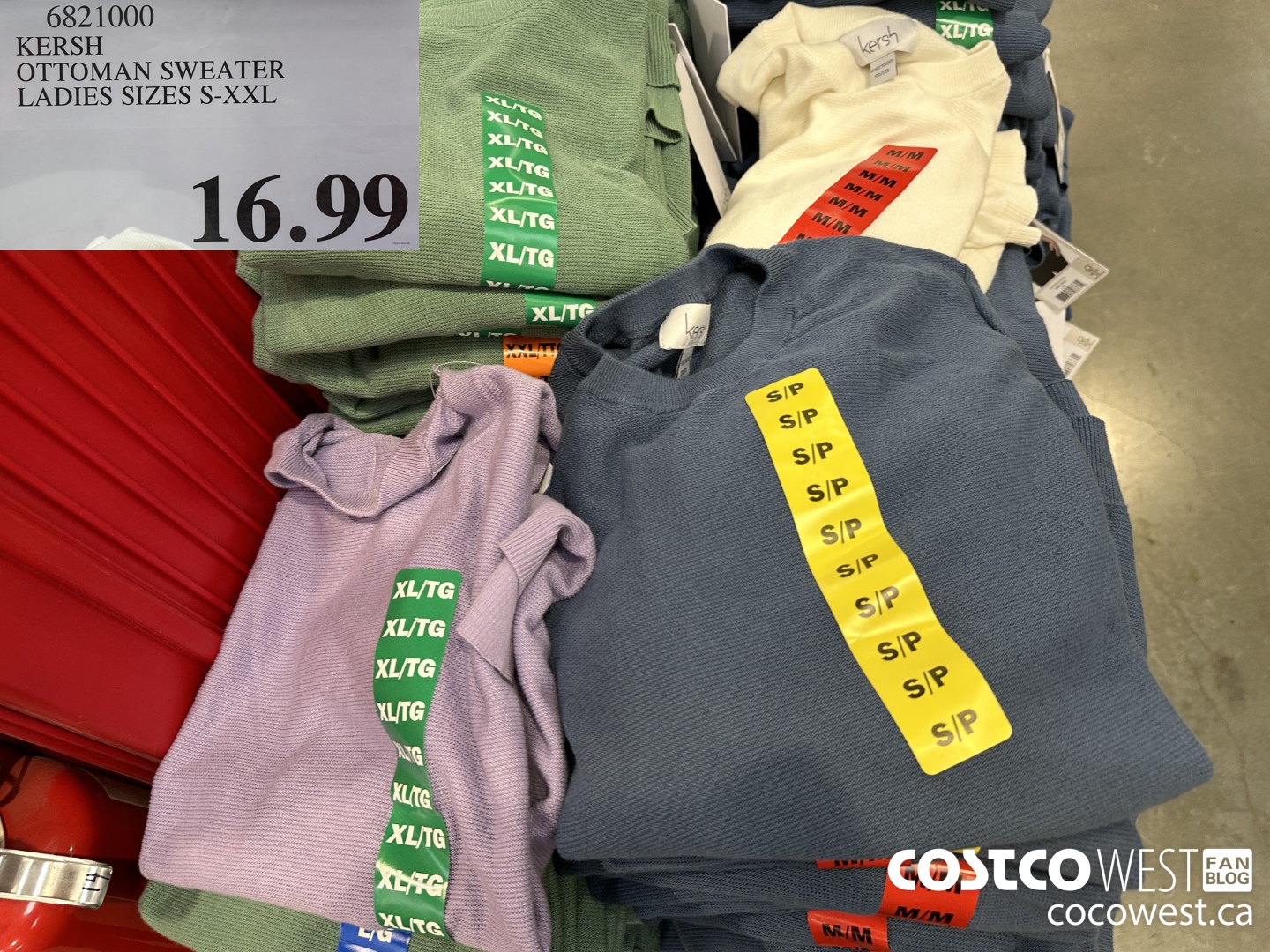 6821000 KERSH OTTOMAN SWEATER LADIES SIZES S-XXL  $16.99