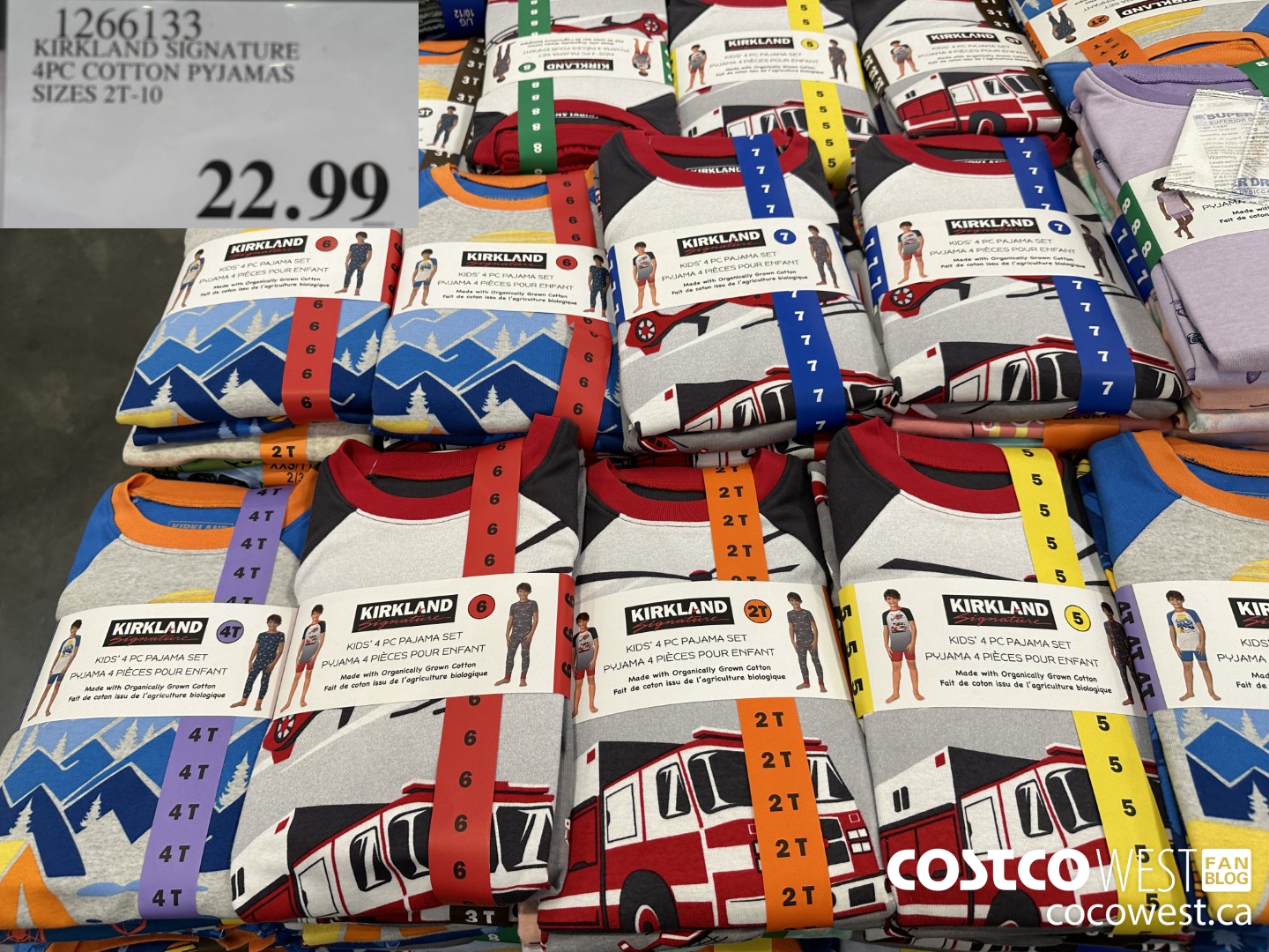 1266133 KIRKLAND SIGNATURE 4PC COTTON PYJAMAS SIZES 2T-10 $22.99