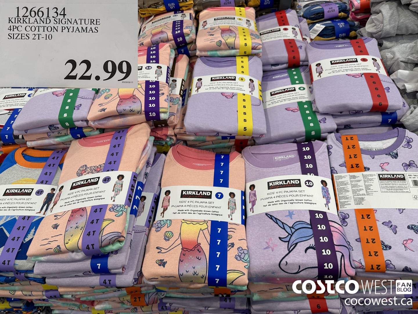 1266134 KIRKLAND SIGNATURE 4PC COTTON PYJAMAS SIZES 2T-10 $22.99