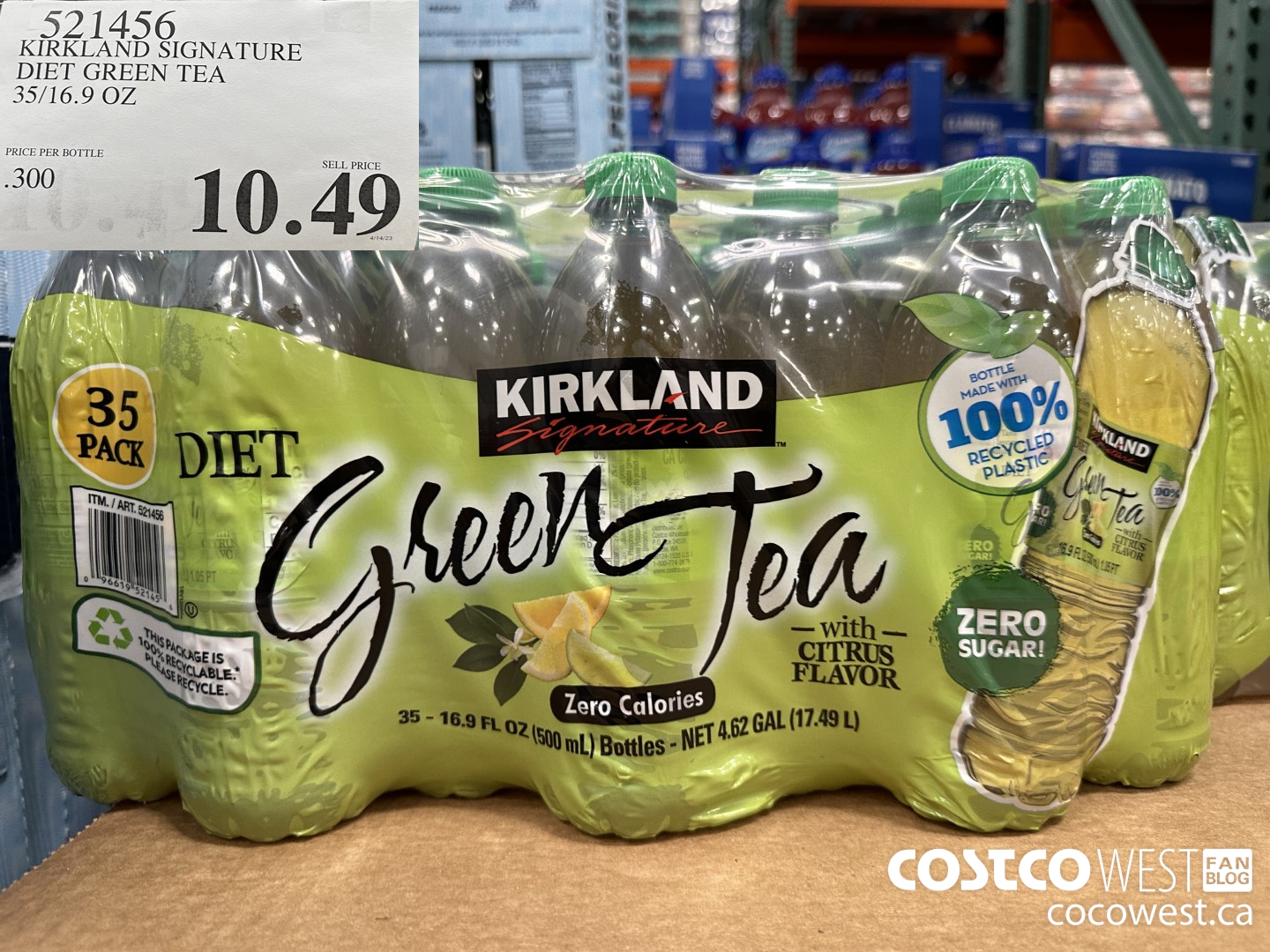 521456 KIRKLAND SIGNATURE DIET GREEN TEA 35/16.9 OZ $10.49