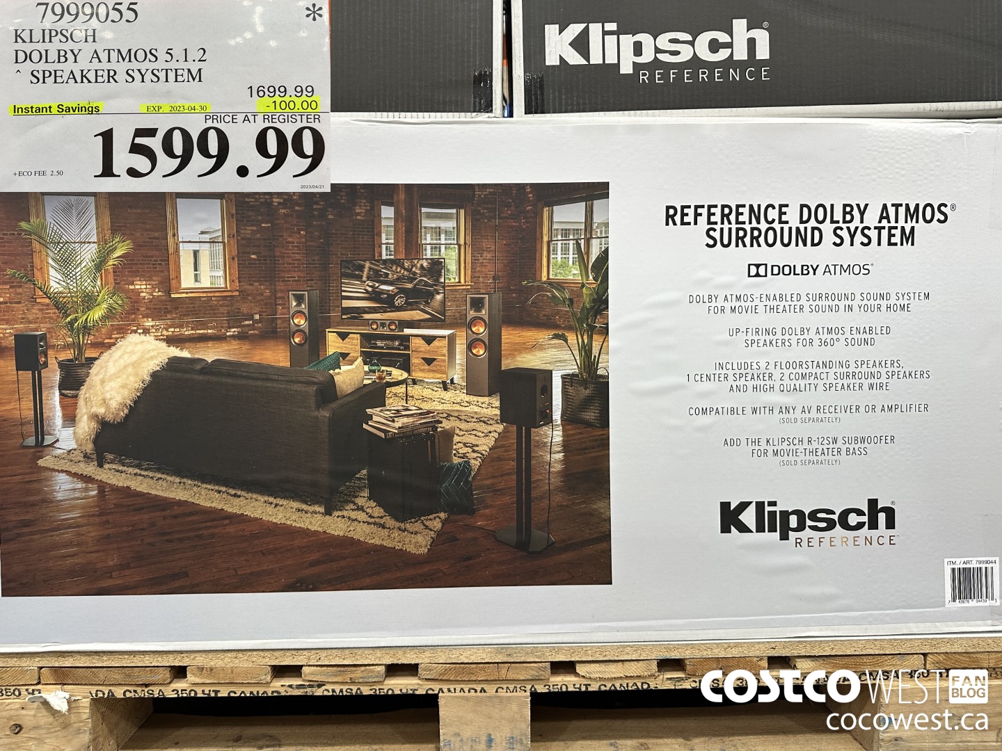 7999055 KLIPSCH SPEAKER SYSTEM DOLBY ATMOS 5.1.2. ($100.00 INSTANT SAVINGS EXPIRES ON 2023-04-30) $1599.99