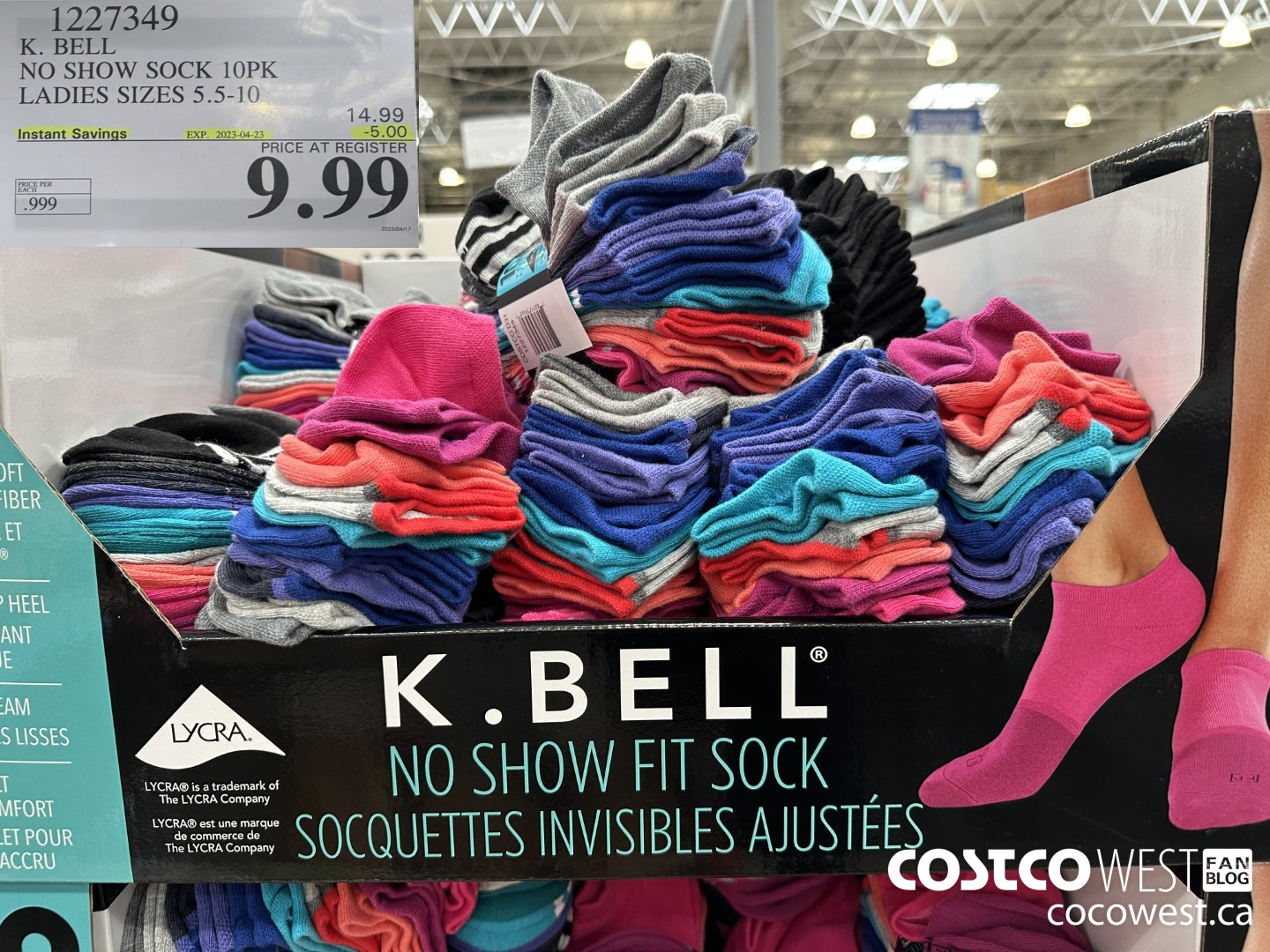 1227349 K. BELL NO SHOW SOCK 10PK LADIES SIZES 5.5-10 ($5.00 INSTANT SAVINGS EXPIRES ON 2023-04-23) $9.99