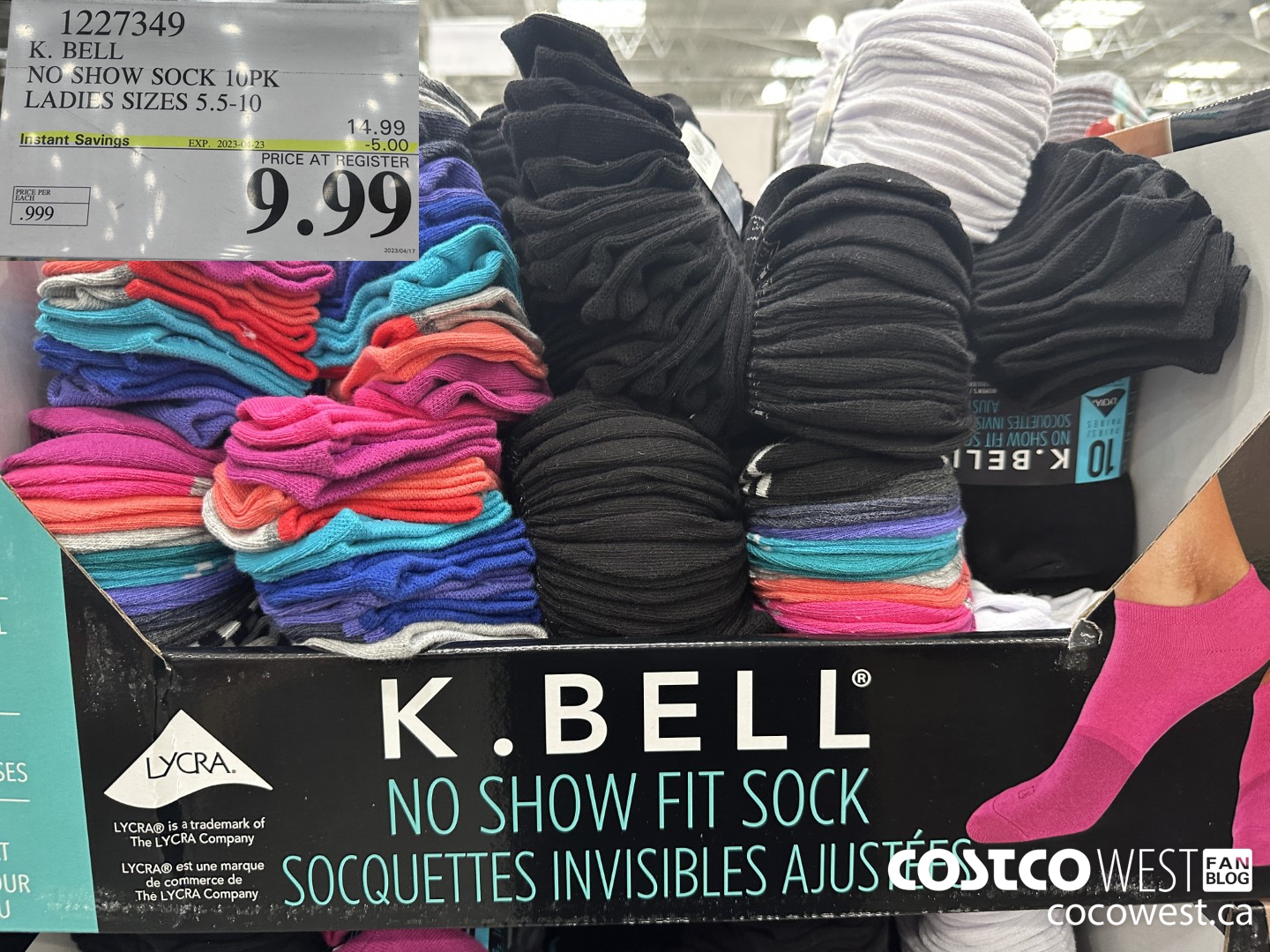 1227349 K. BELL NO SHOW SOCK 10PK LADIES SIZES 5.5-10 ($5.00 INSTANT SAVINGS EXPIRES ON 2023-04-23) $9.99