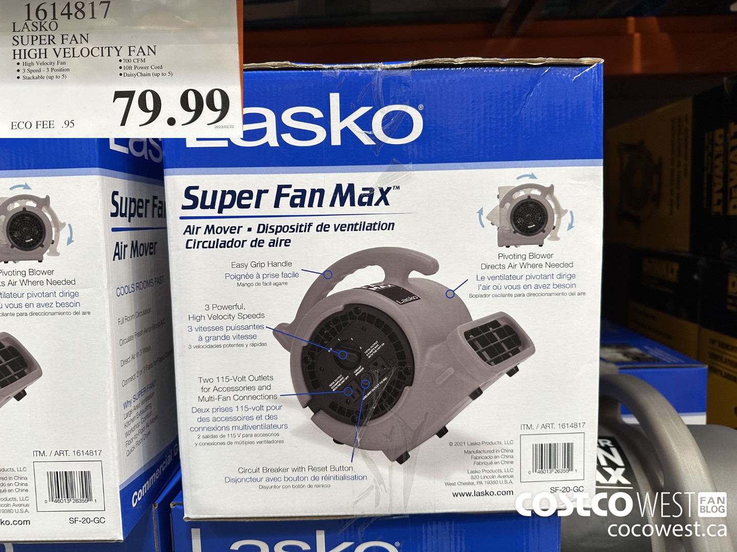 1614817 LASKO SUPER FAN HIGH VELOCITY FAN $79.99