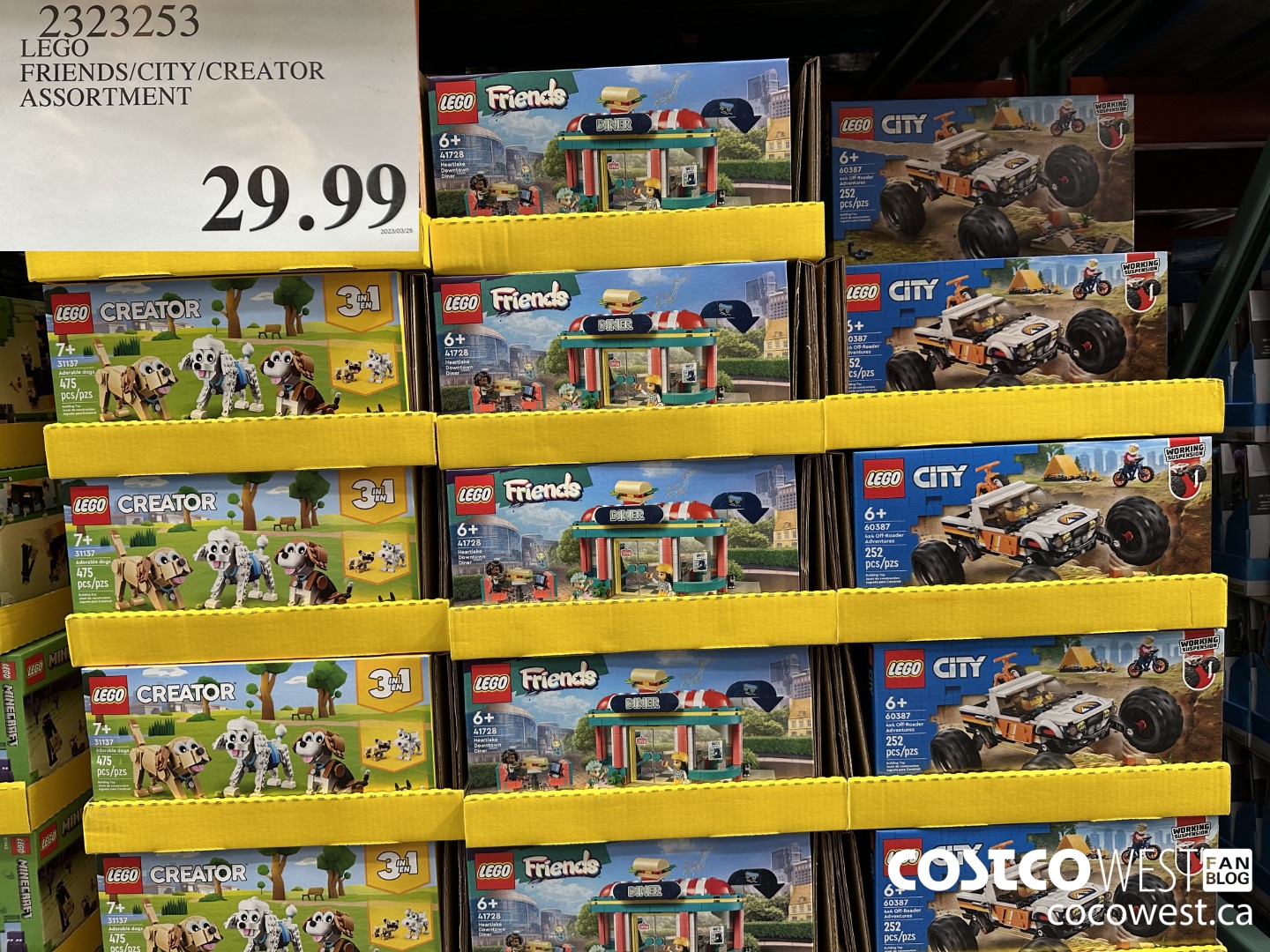 2323253 LEGO FRIENDS/CITY/ CREATOR ASSORTMENT  $29.99