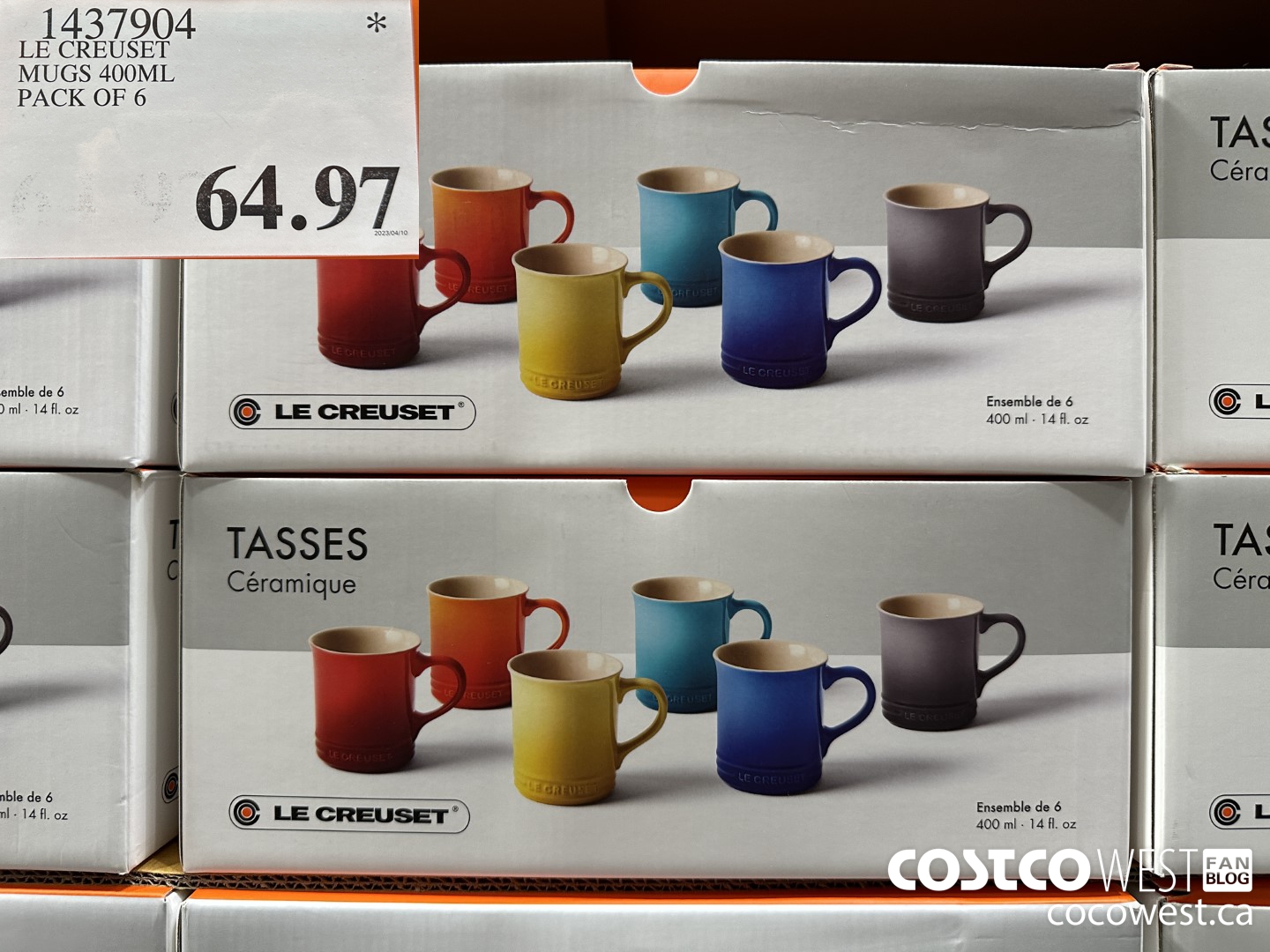 1437904 LE CREUSET MUGS PACK OF 6 $64.97