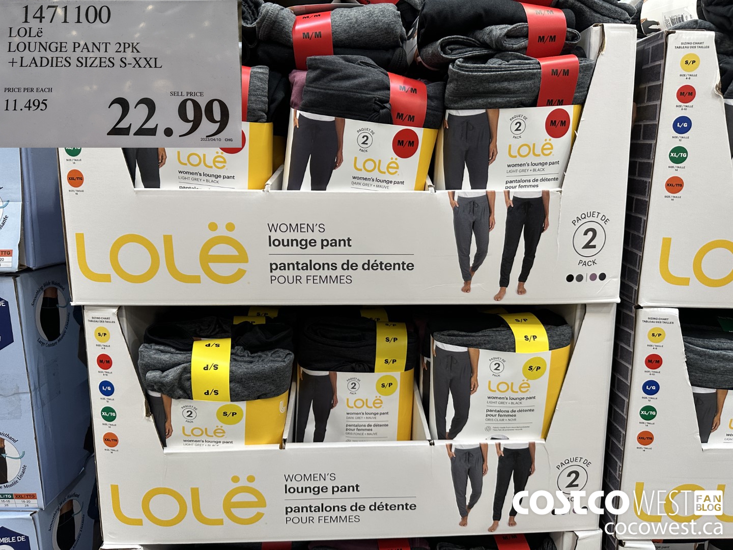 1471100 LOLE LOUNGE PANT 2PK LADIES SIZES S-XXL $22.99