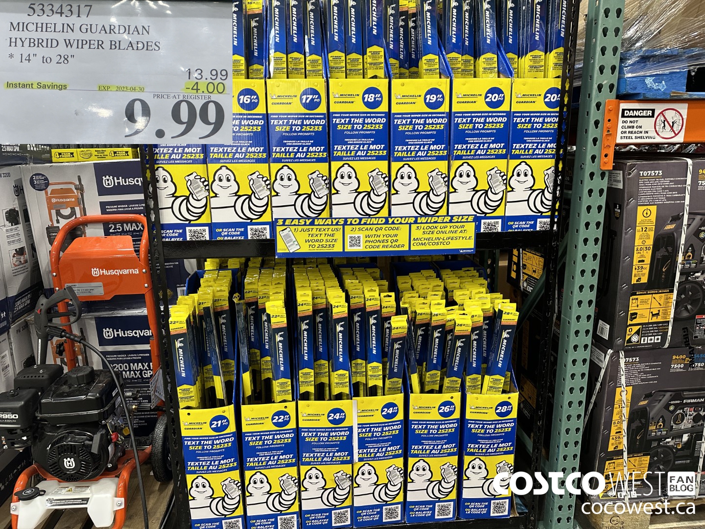 5334317 MICHELIN GUARDIAN HYBRID WIPER BLADES 14