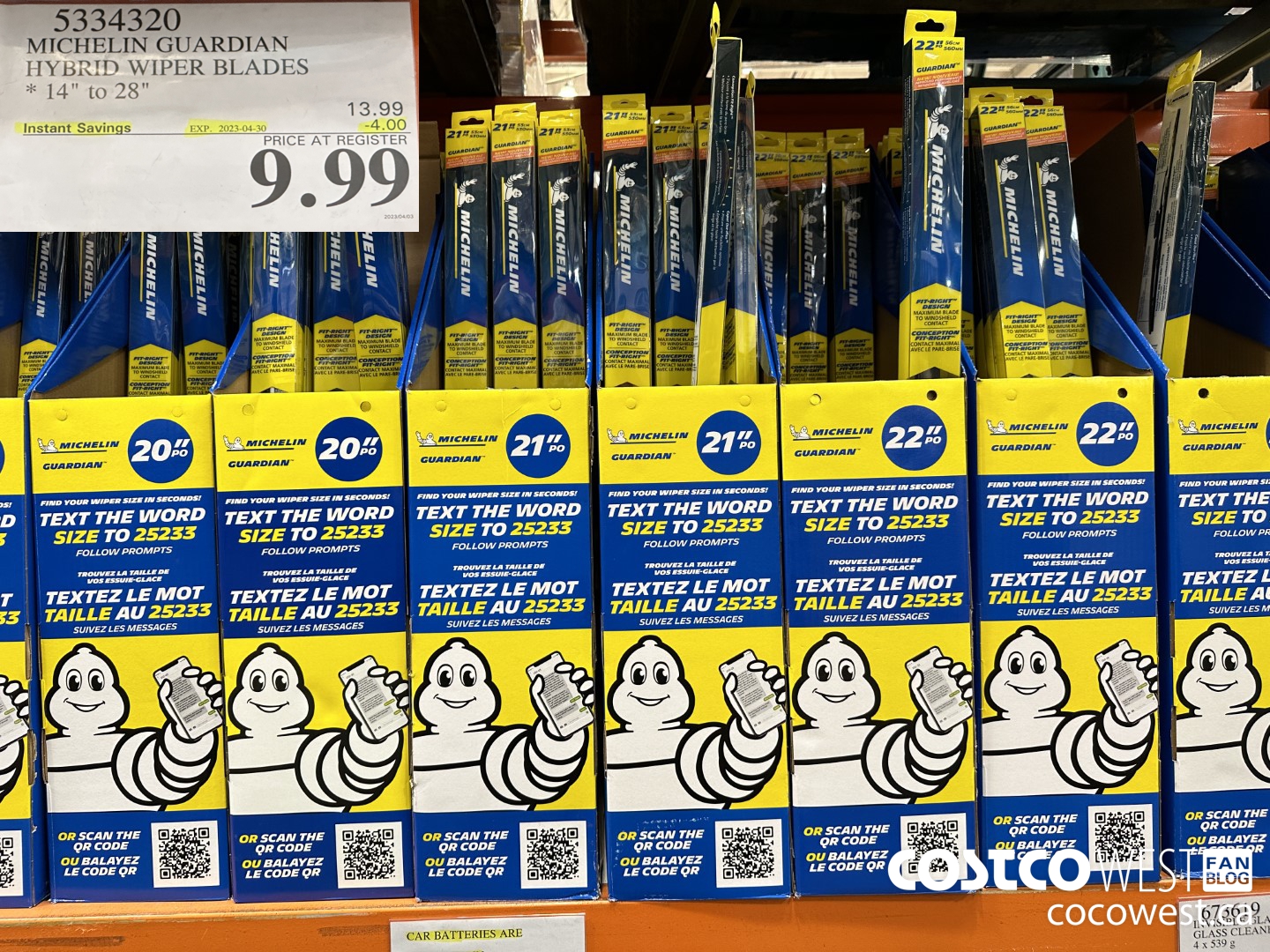 5334320 MICHELIN GUARDIAN HYBRID WIPER BLADES 14