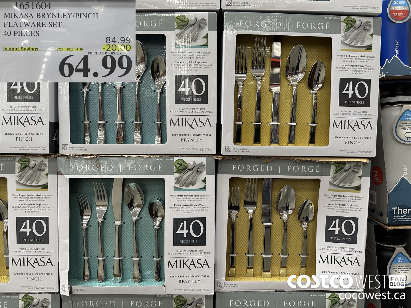 1651604 MIKASA BRYNLEY/PINCH FLATWARE SET 40 PIECES ($20.00 INSTANT SAVINGS EXPIRES ON 2023-04-30) $64.99
